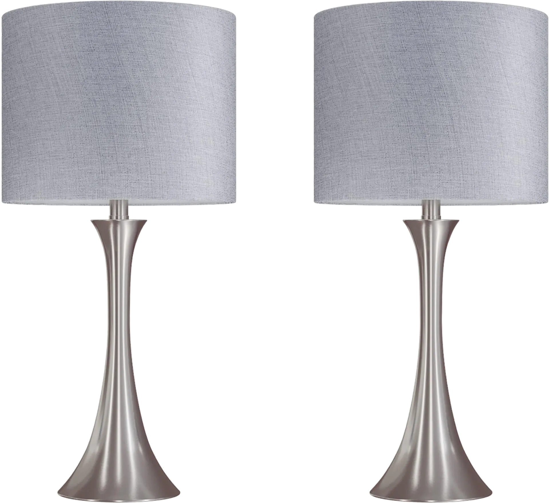 Keely Alley Nickel Table Lamps, Set of 2 - Image 1
