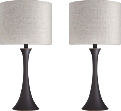 Keely Alley Bronze Table Lamps, Set of 2
