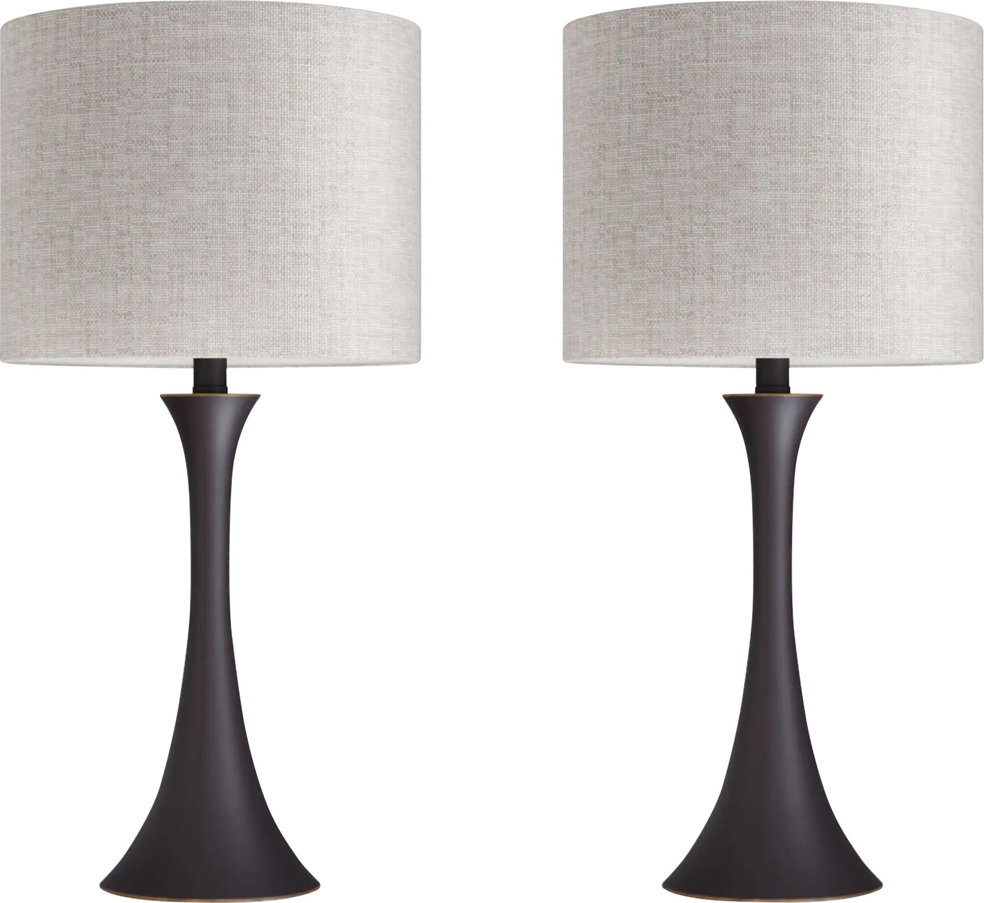 Keely Alley Bronze Table Lamps, Set of 2