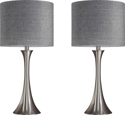 Keely Alley Gray Lamp, Set of 2