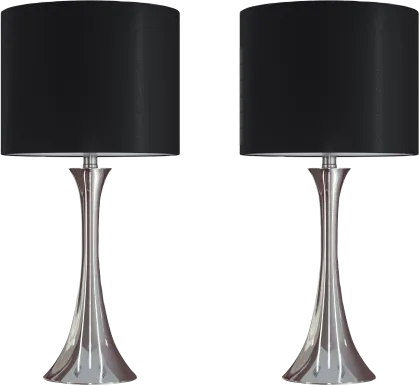Keely Alley Black Table Lamps, Set of 2
