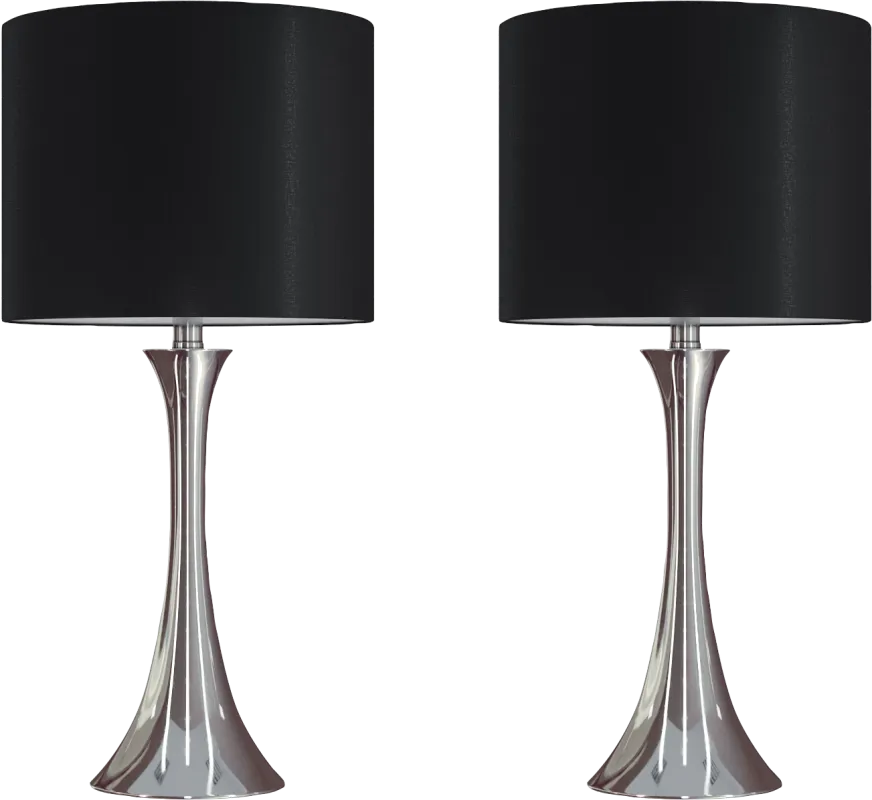 Keely Alley Black Table Lamps, Set of 2