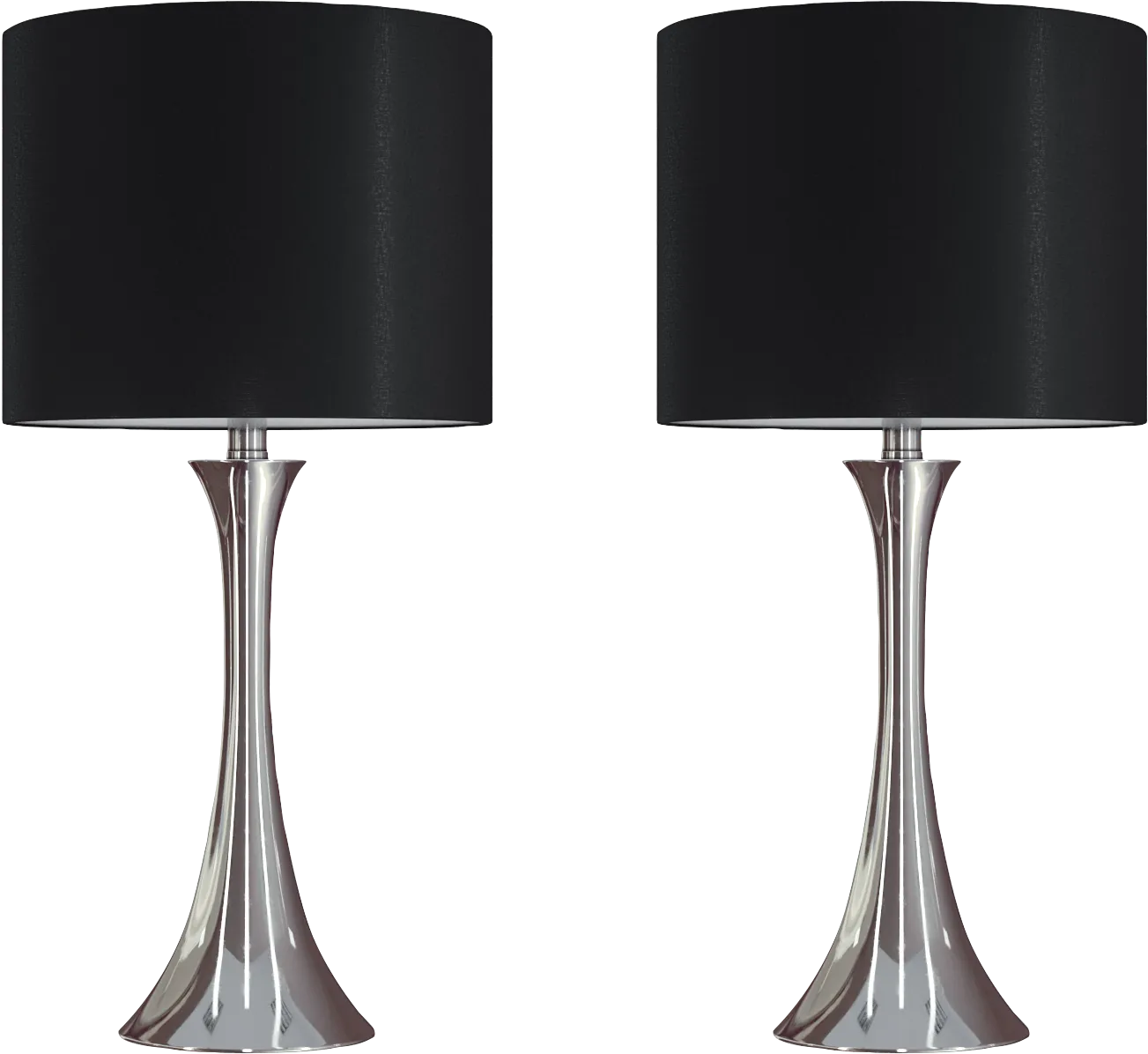 Keely Alley Black Table Lamps, Set of 2 - Image 1