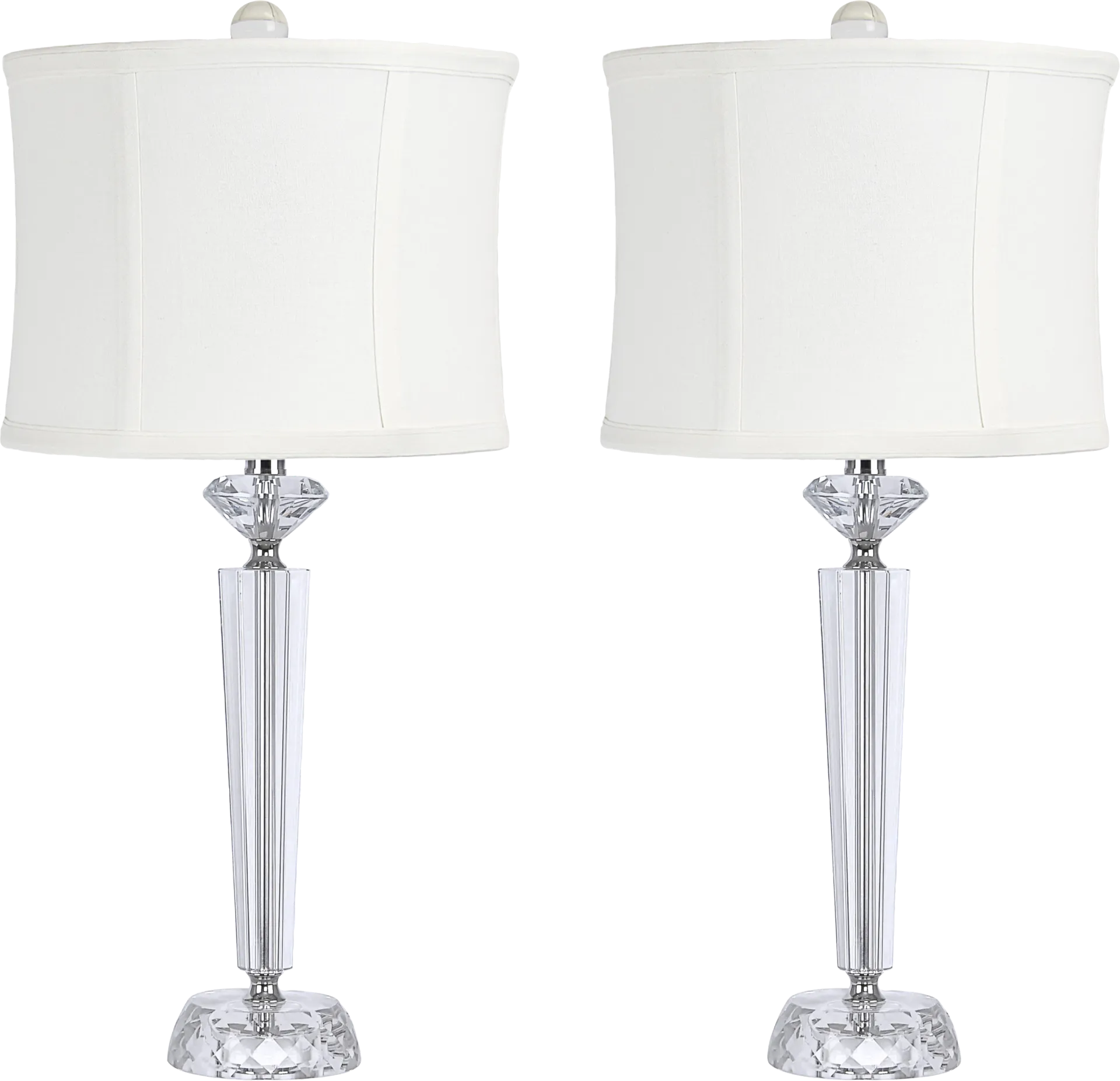 Egret Sea Clear Table Lamps, Set of 2 - Image 1