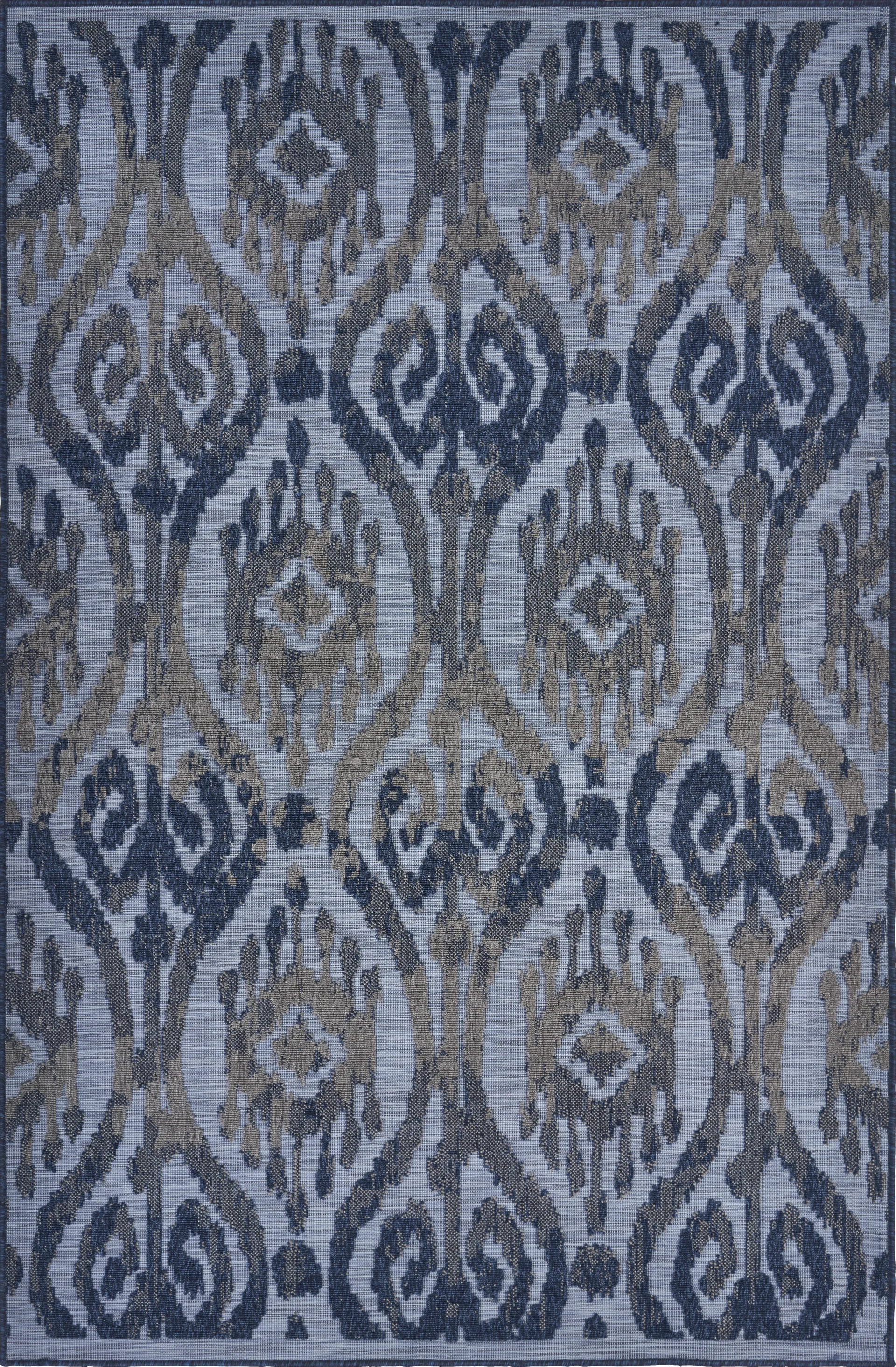 Turnia Blue 5' x 7' Indoor/Outdoor Rug - Image 1