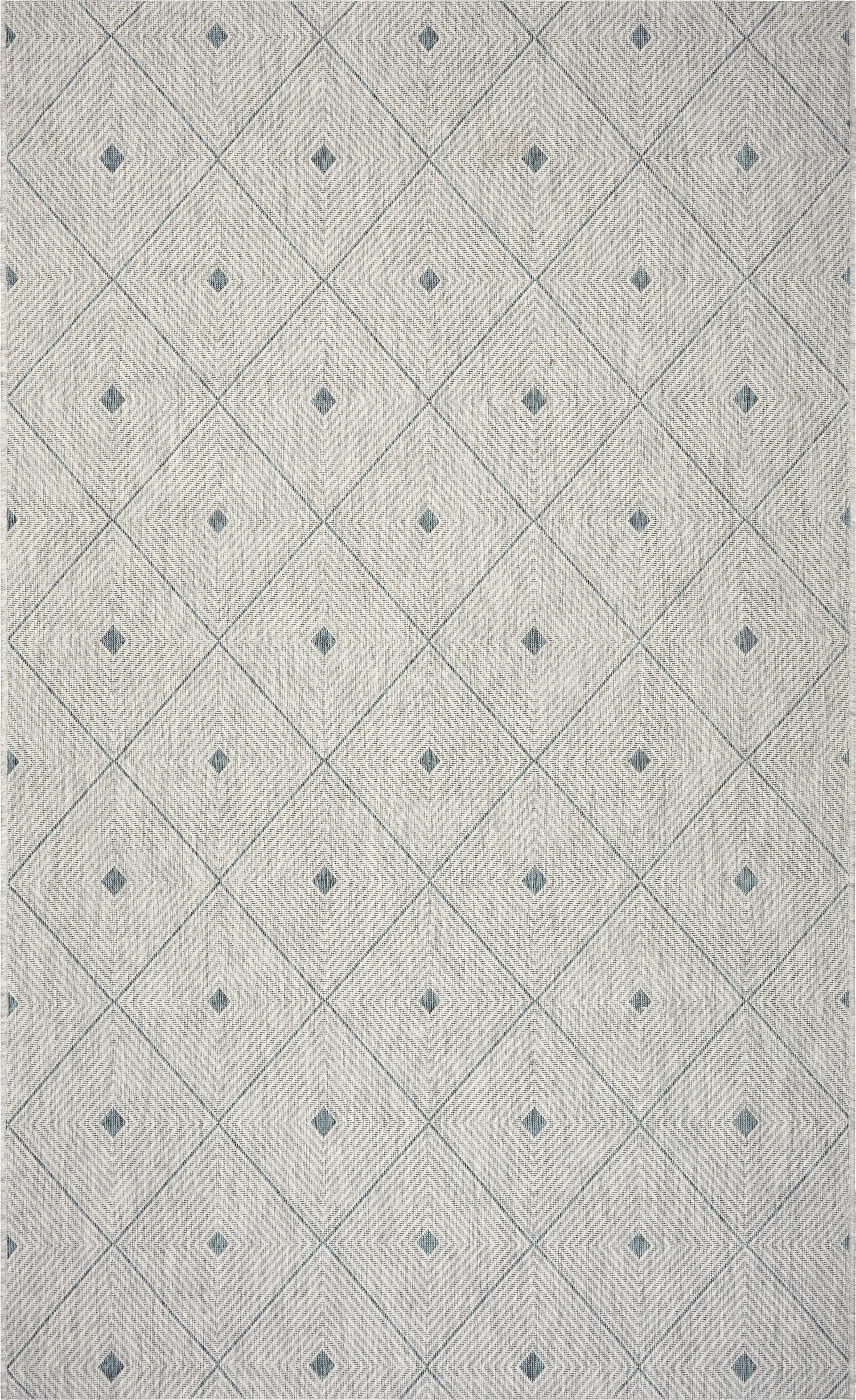 Beverpon Blue/Gray 7'9 x 9'9 Indoor/Outdoor Rug - Image 1