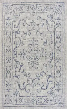 Lamdiac Navy/Gray 7'9 x 9'9 Indoor/Outdoor Rug