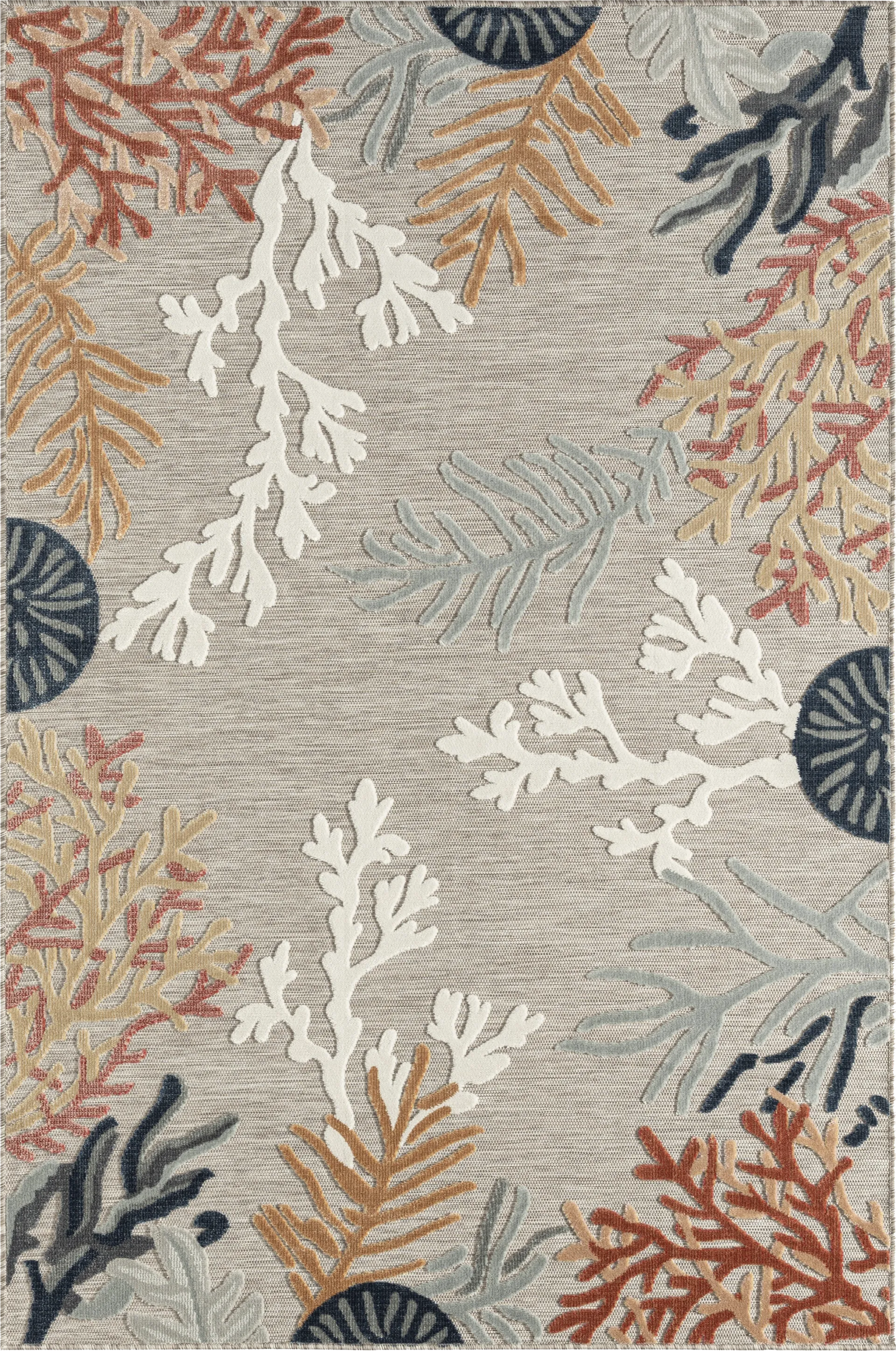 Alotimo Beige/Multi 5' x 7' Indoor/Outdoor Rug - Image 1