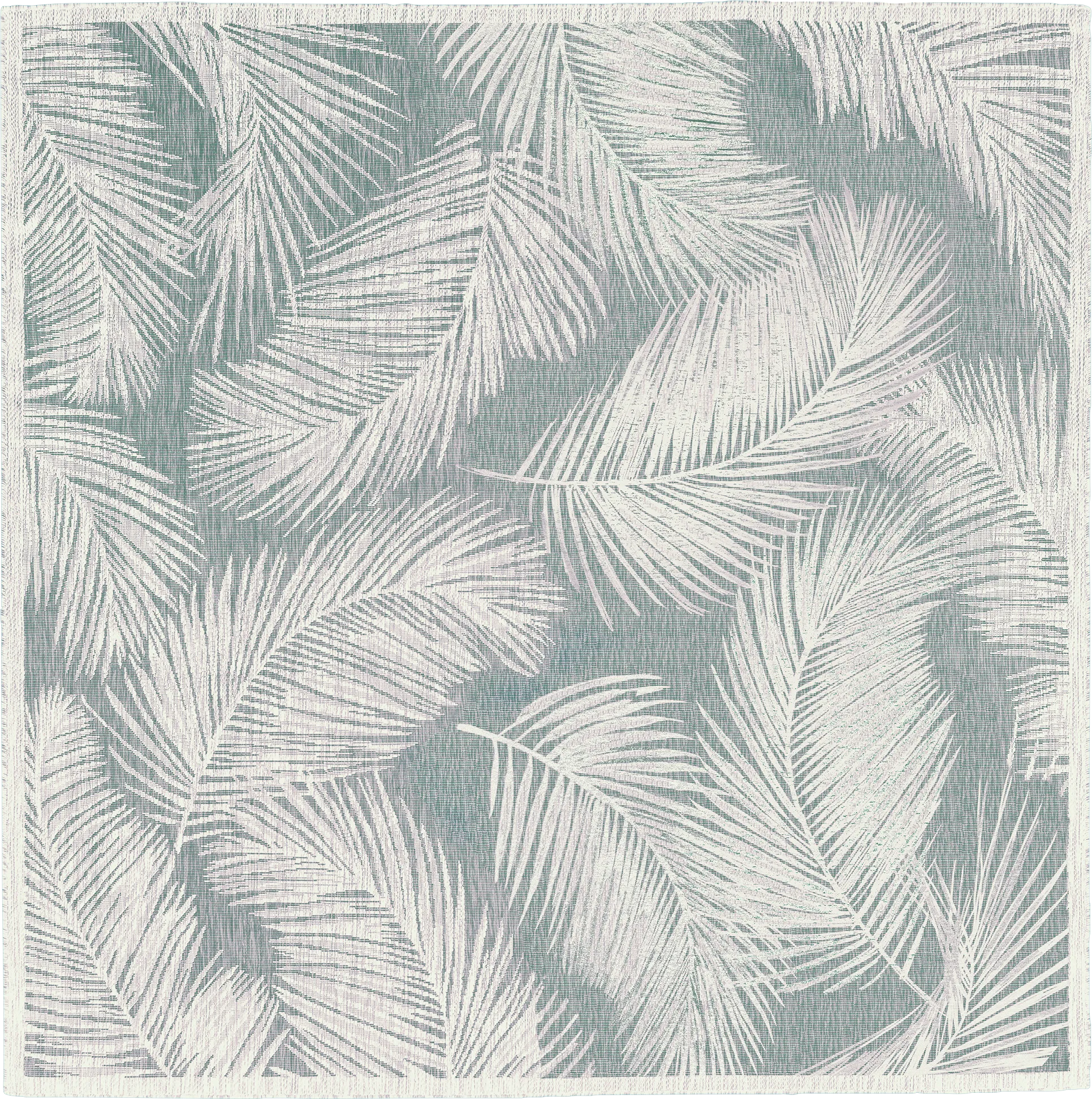 Seaside Winds Aqua 7'10 Square Indoor/Outdoor Rug - Thumbnail - Image 1