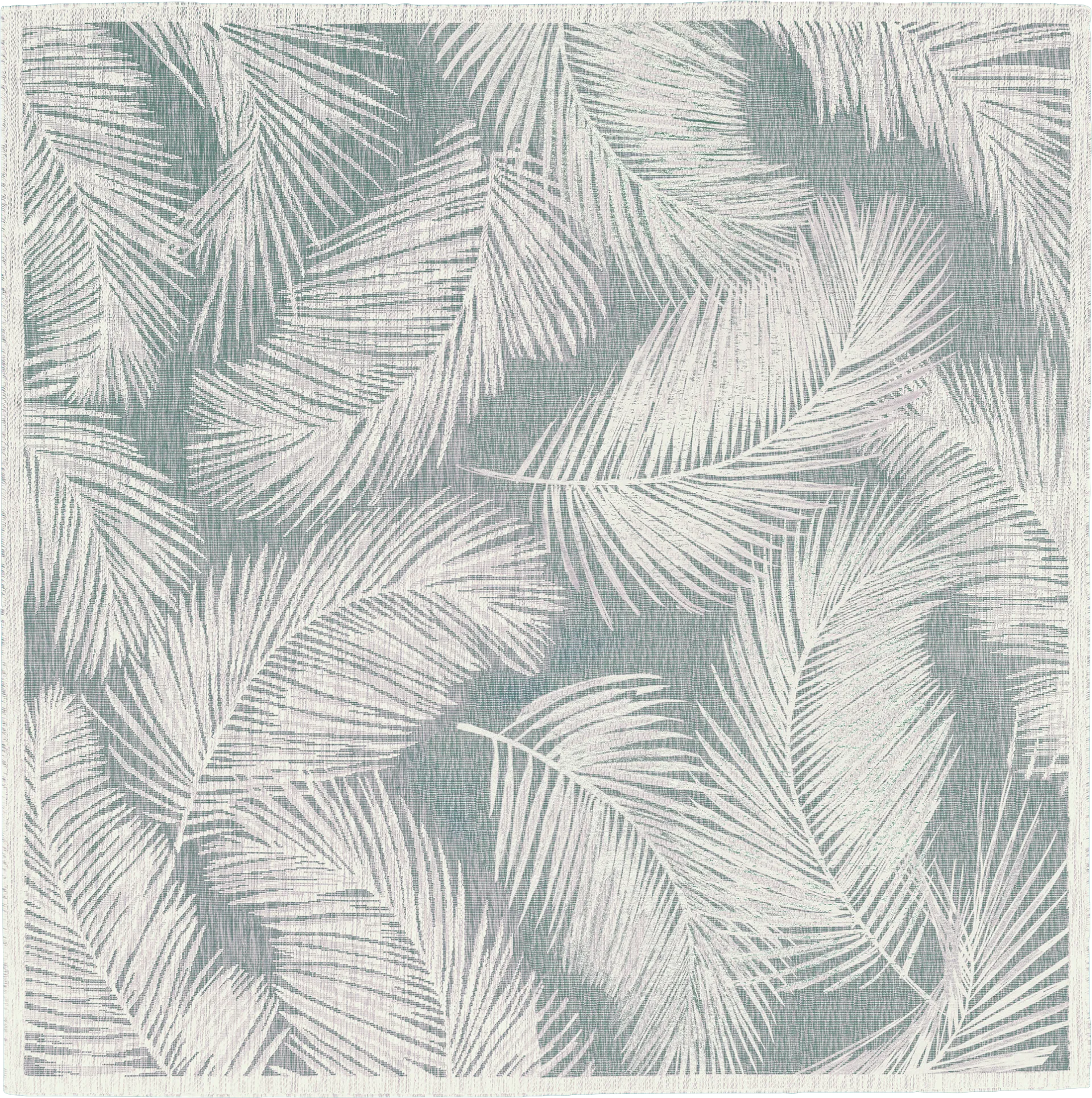 Seaside Winds Aqua 7'10 Square Indoor/Outdoor Rug - Image 1