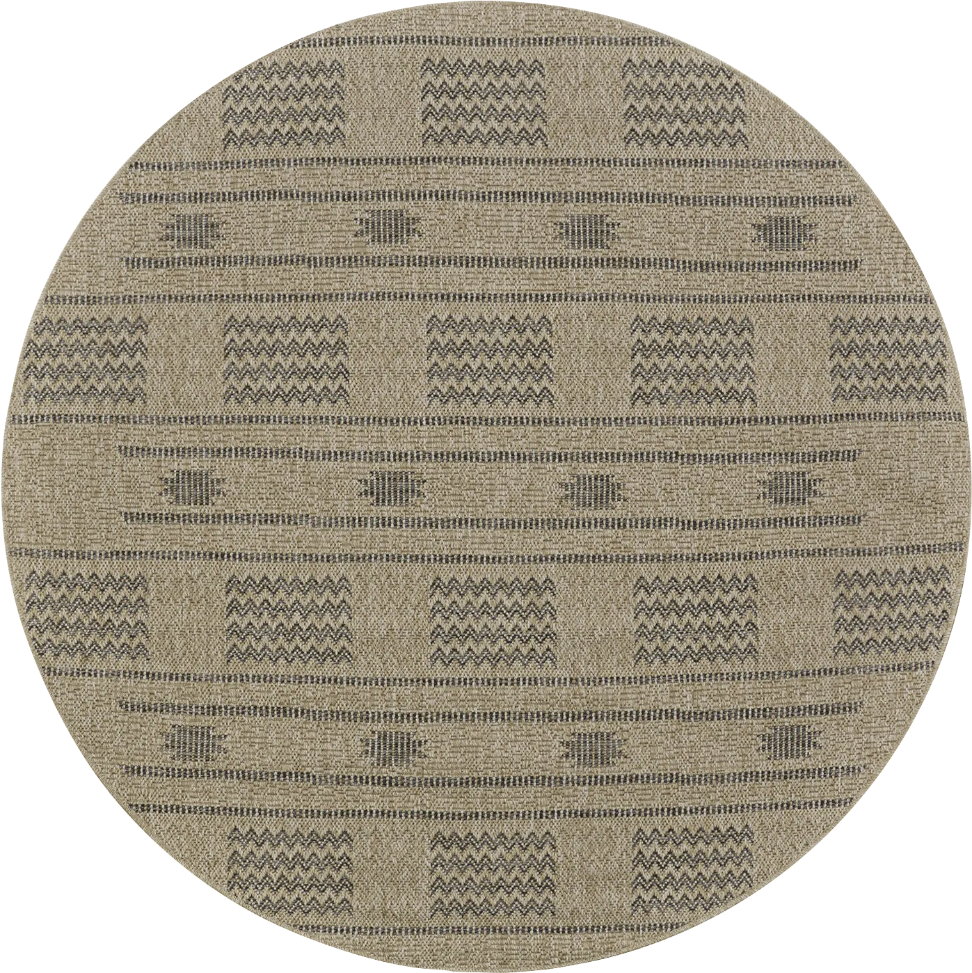 Brea Natural 5'3 Round Indoor/Outdoor Rug - Image 1