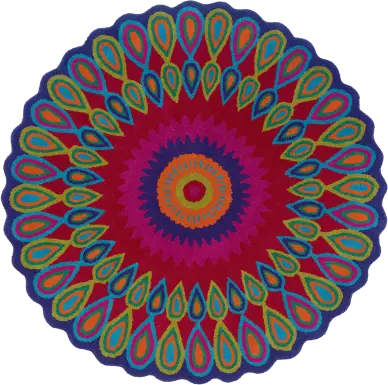 Verdare Pink/Multi 5' Round Rug