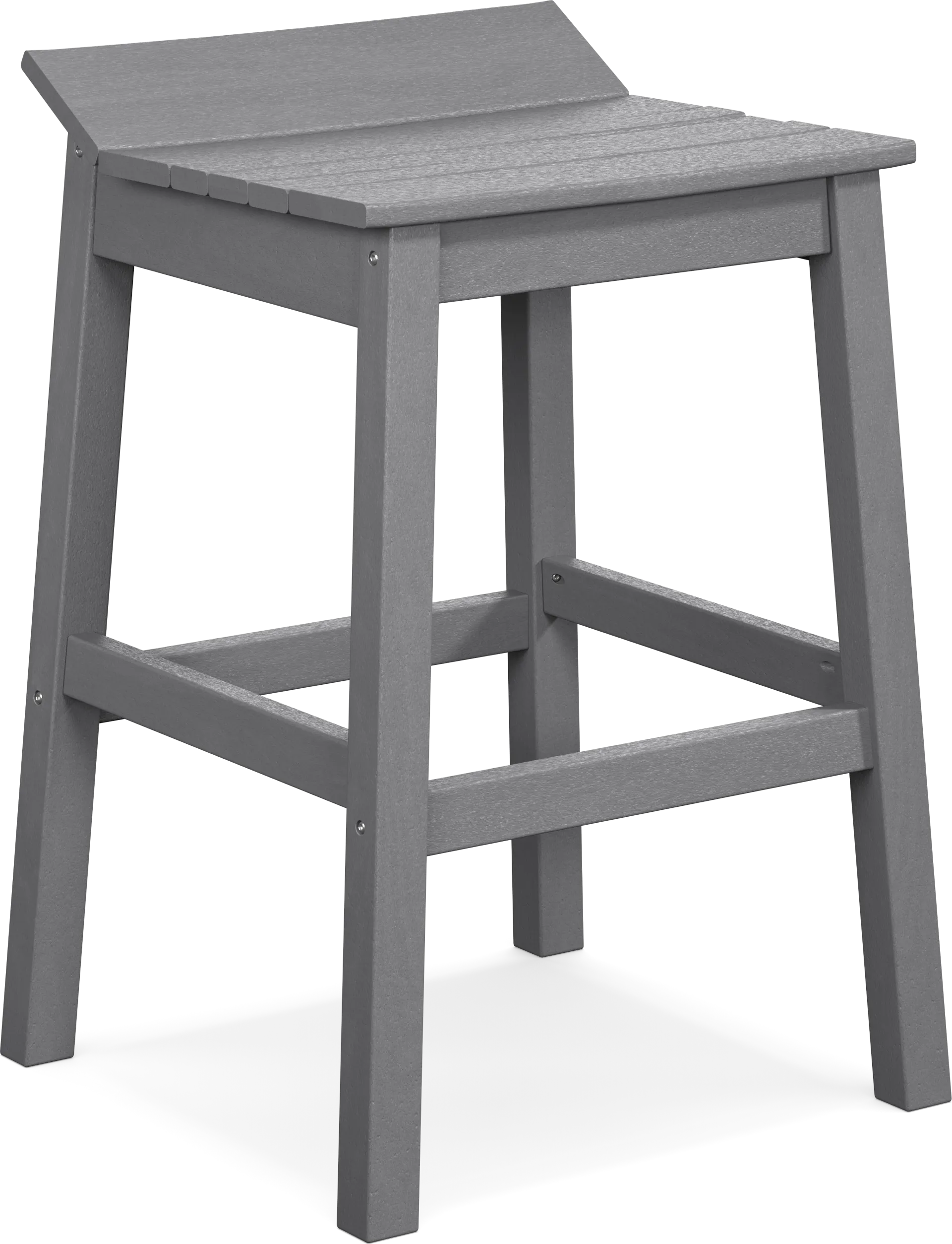 Addy White 5 Pc Outdoor Bar Dining Room with Gray Barstools - Image 7