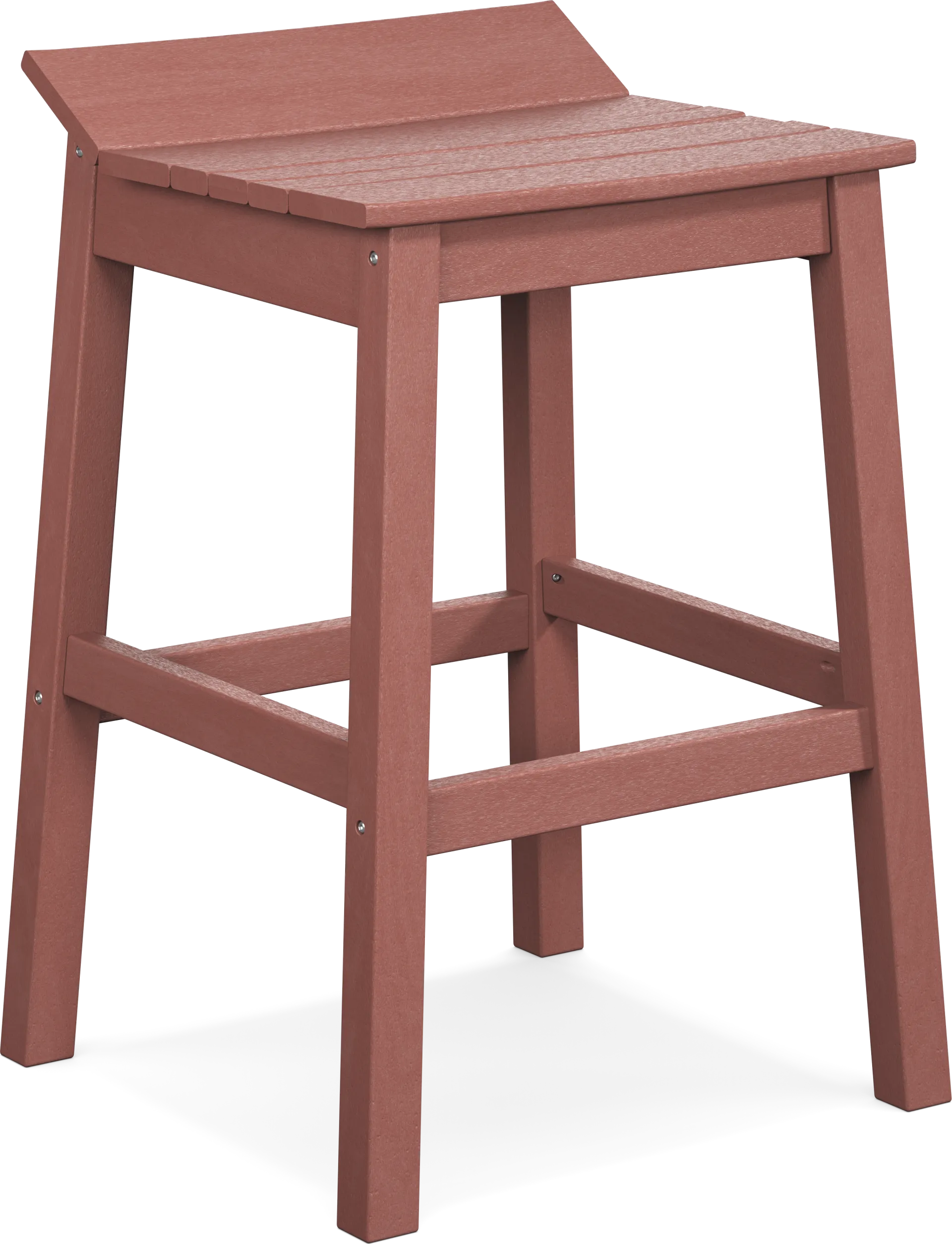 Addy White 3 Pc Outdoor Bar Set with Red Barstools - Image 7