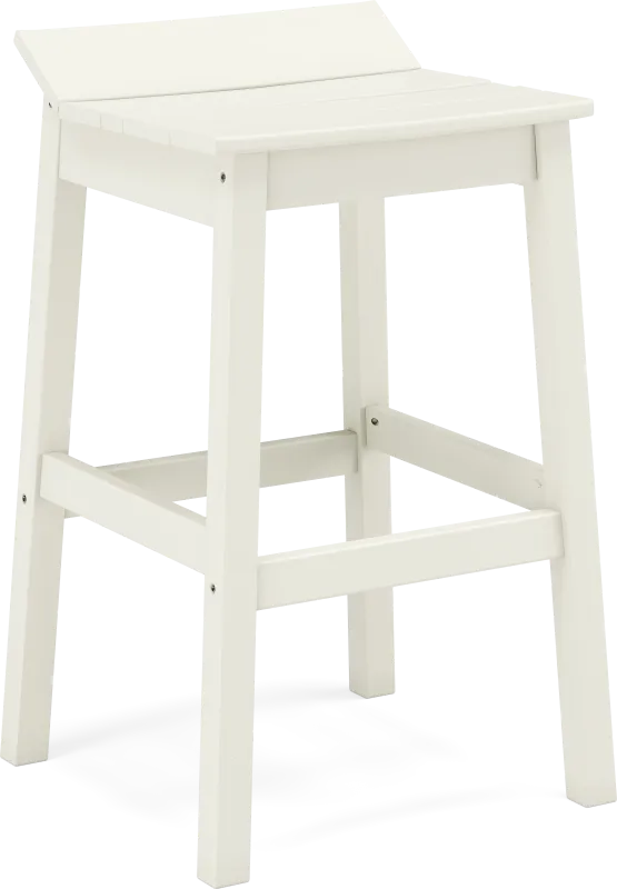 Addy White Outdoor Barstool