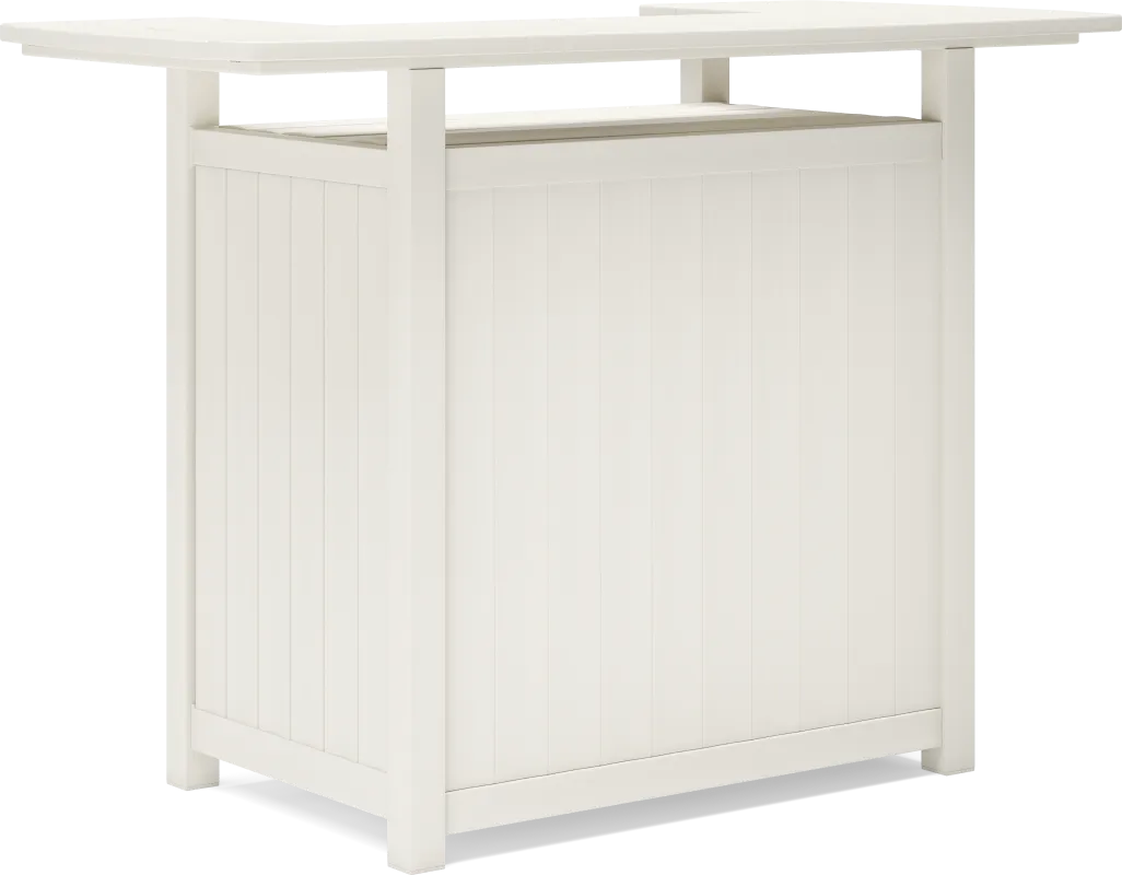 Addy White Outdoor Bar Table