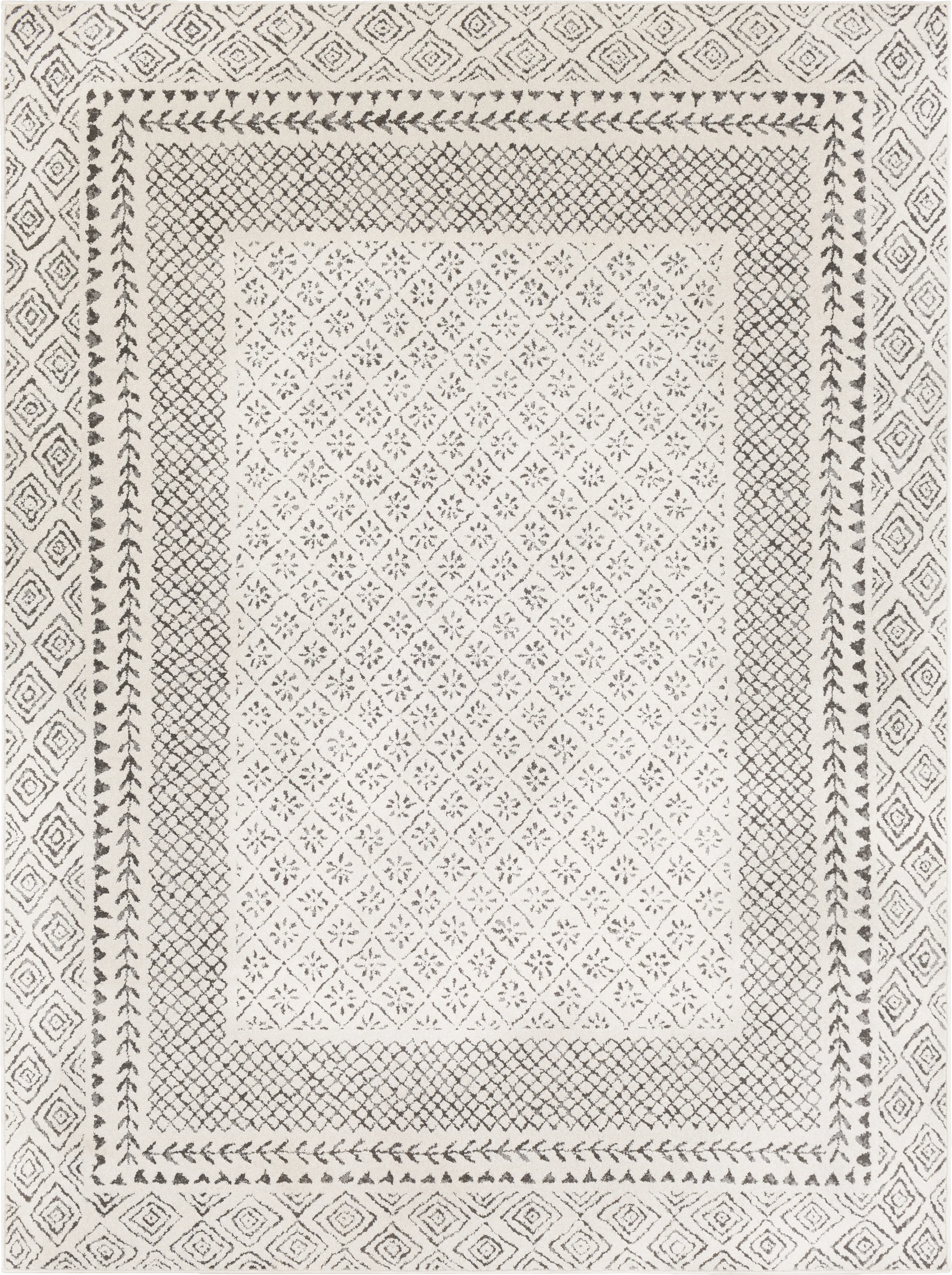 Elnaria Charcoal 6'7 x 9' Rug - Thumbnail - Image 1