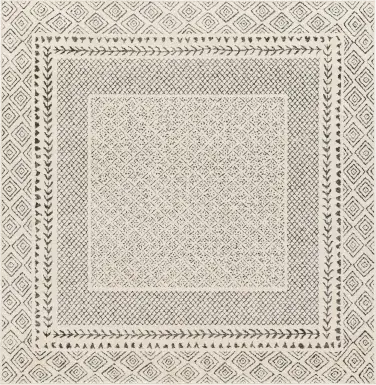 Elnaria Charcoal 6'7 Square Rug