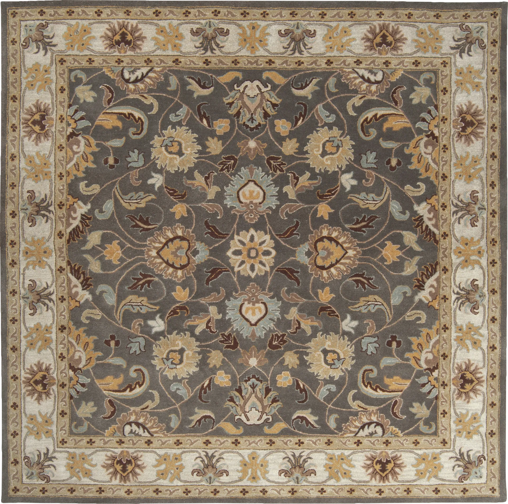 Belinera Brown 4' Square Rug - Image 1