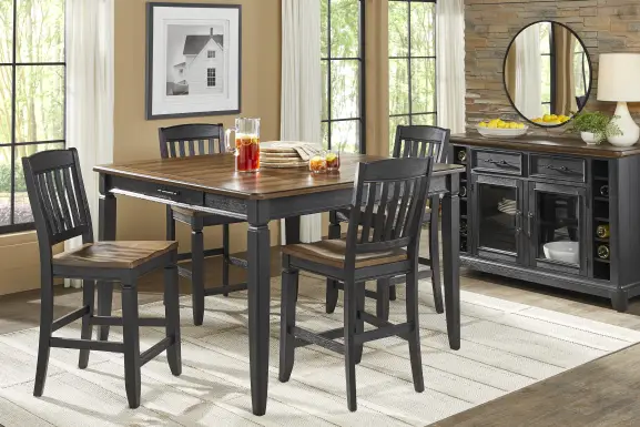 Country Lane Black Counter Height Dining Table