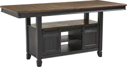 counter height storage dining table