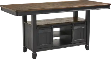 counter height storage dining table
