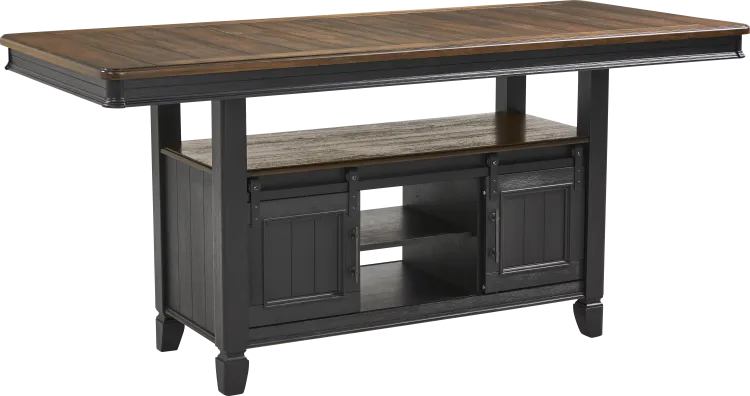 counter height storage dining table