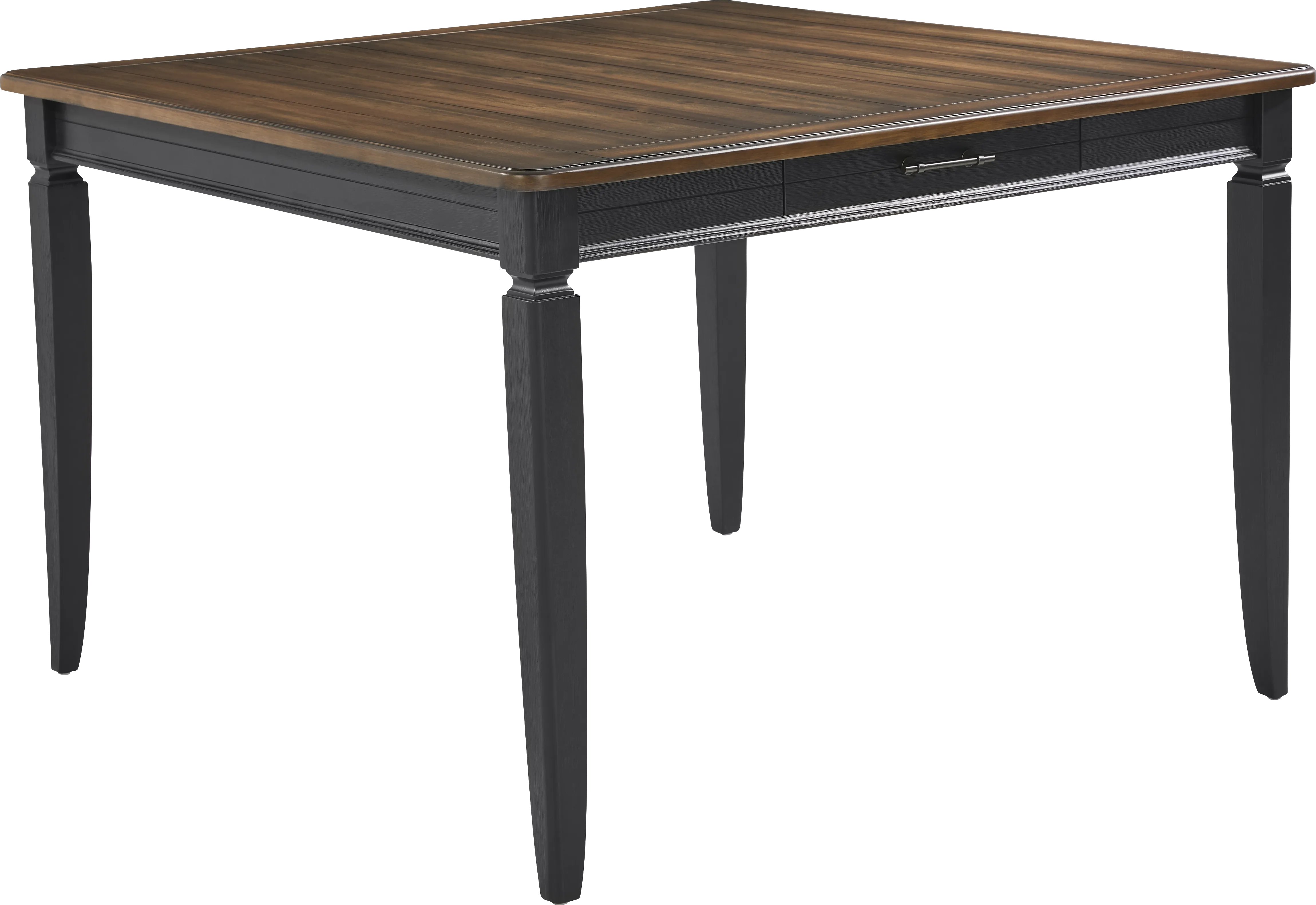 Country Lane Black 5 Pc Counter Height Dining Room with Slat Back Stools - Thumbnail - Image 2