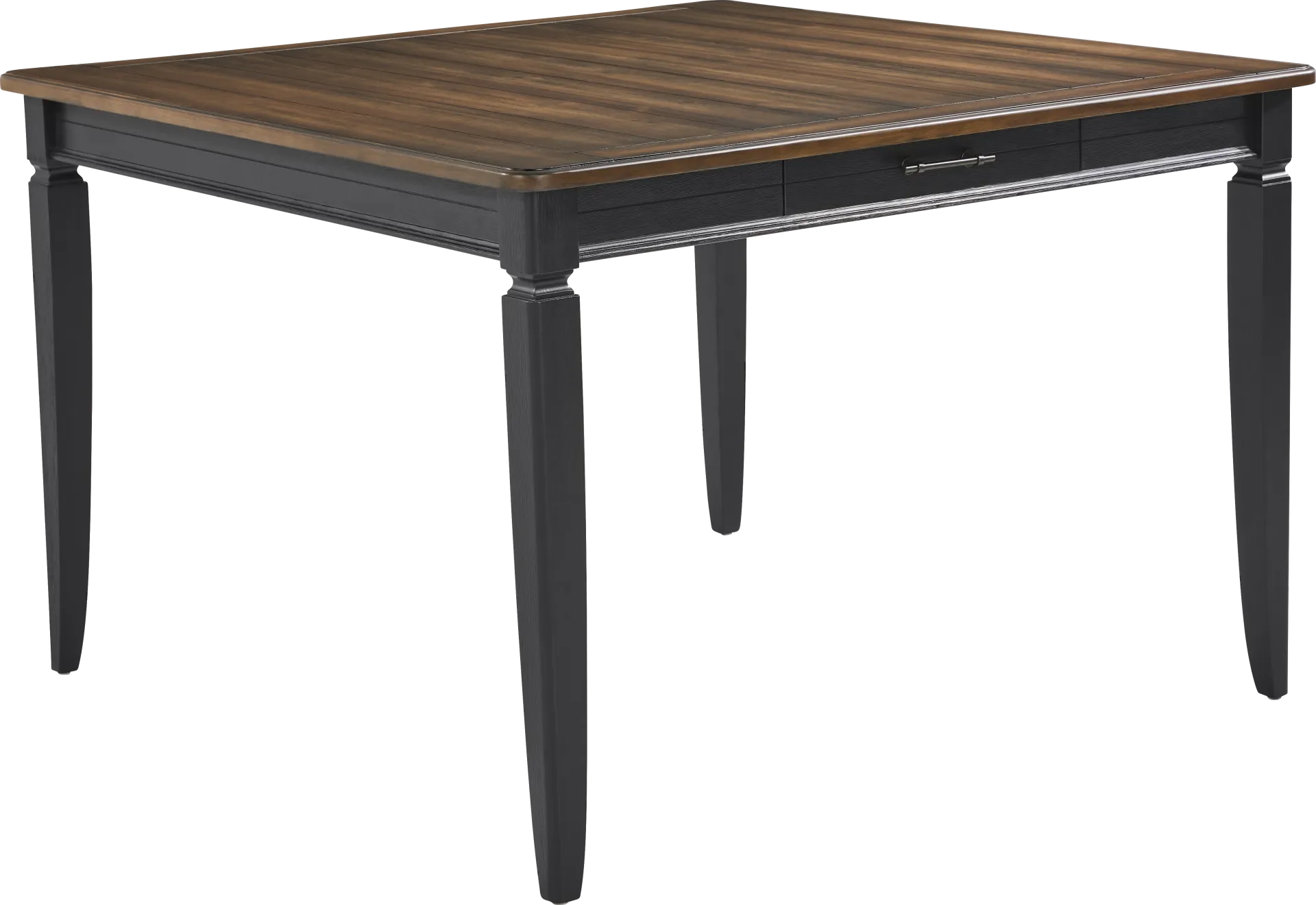 Country Lane Black 5 Pc Counter Height Dining Room with Slat Back Stools - Image 2