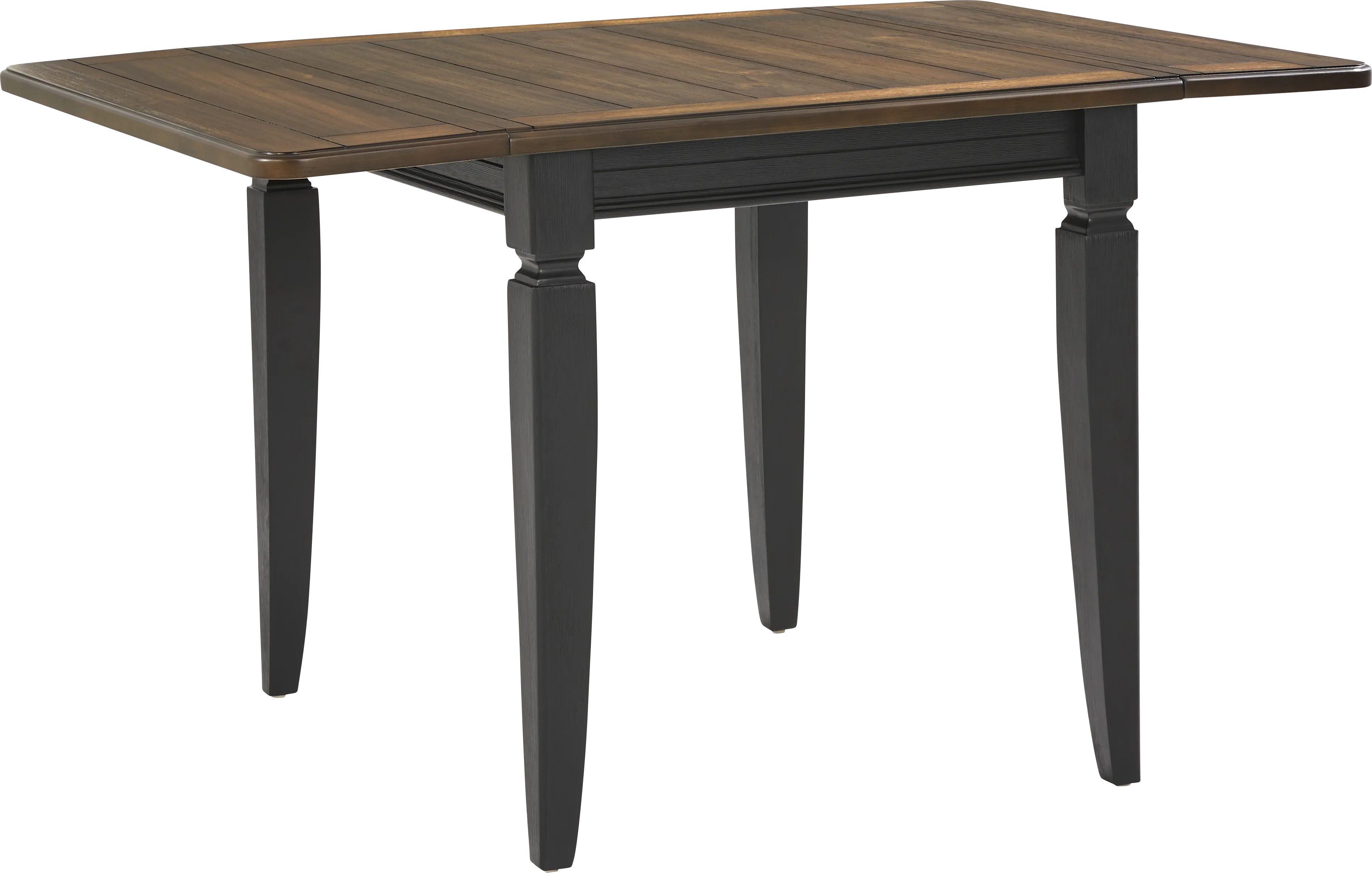 Country Lane Black 5 Pc Drop Leaf Dining Room with Ladder Back Side Chairs - Thumbnail - Image 2