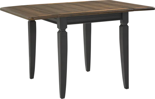 Country Lane Black Drop Leaf Dining Table