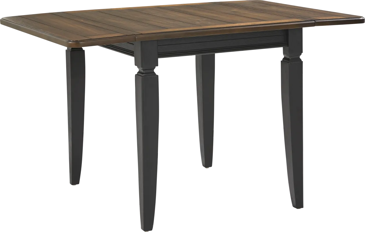 Country Lane Black Drop Leaf Dining Table