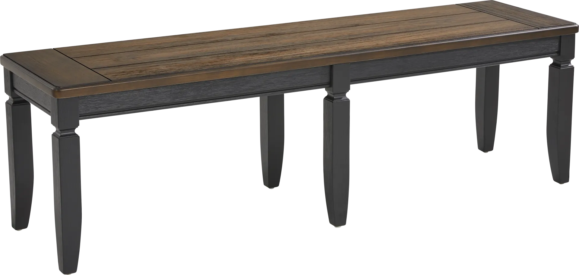 Country Lane Black Bench - Image 1