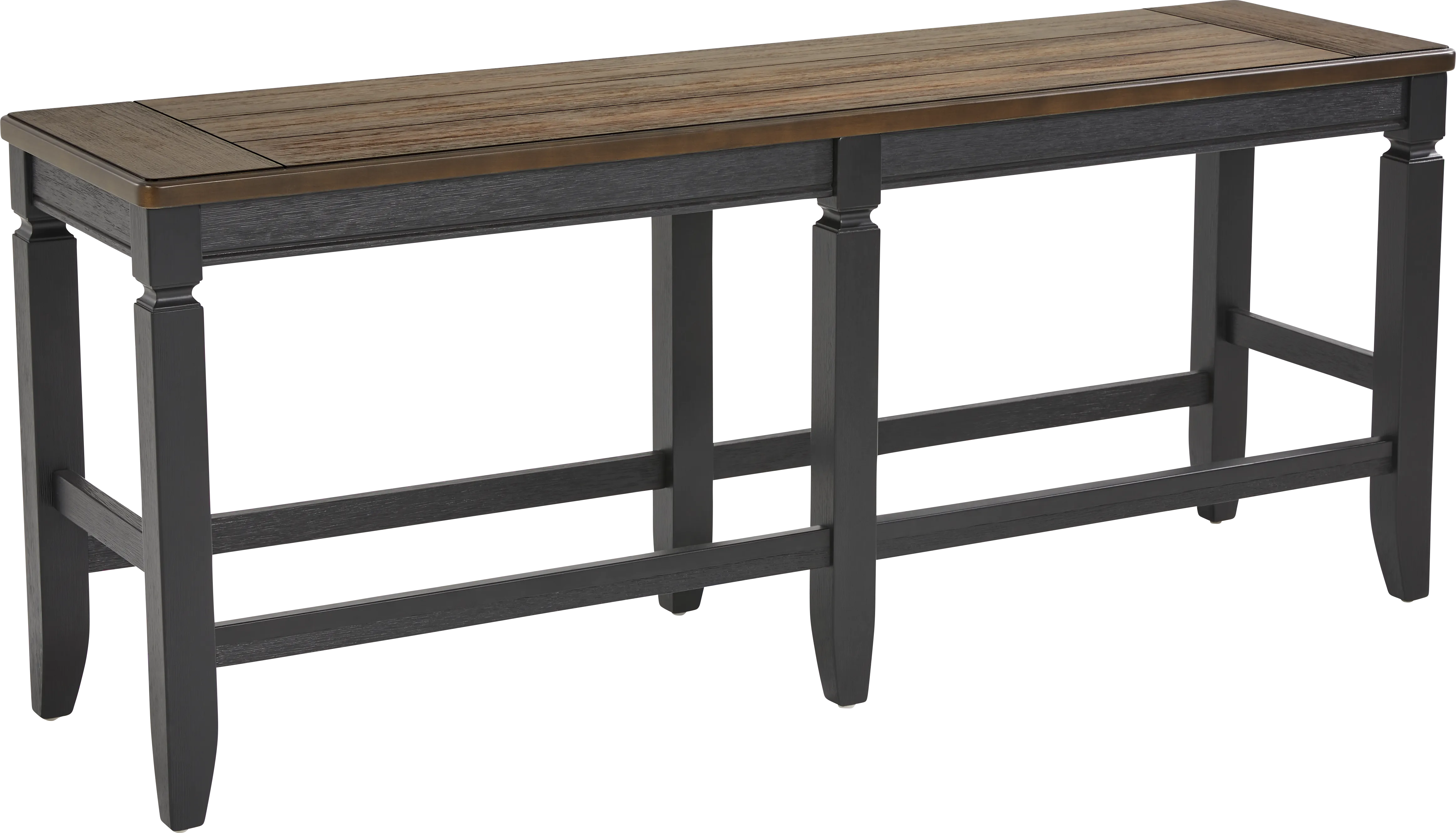 Country Lane Black Counter Height Bench - Thumbnail - Image 1