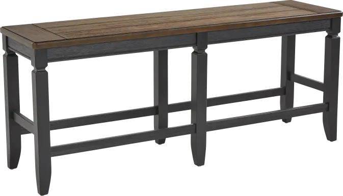 Country Lane Black Counter Height Bench