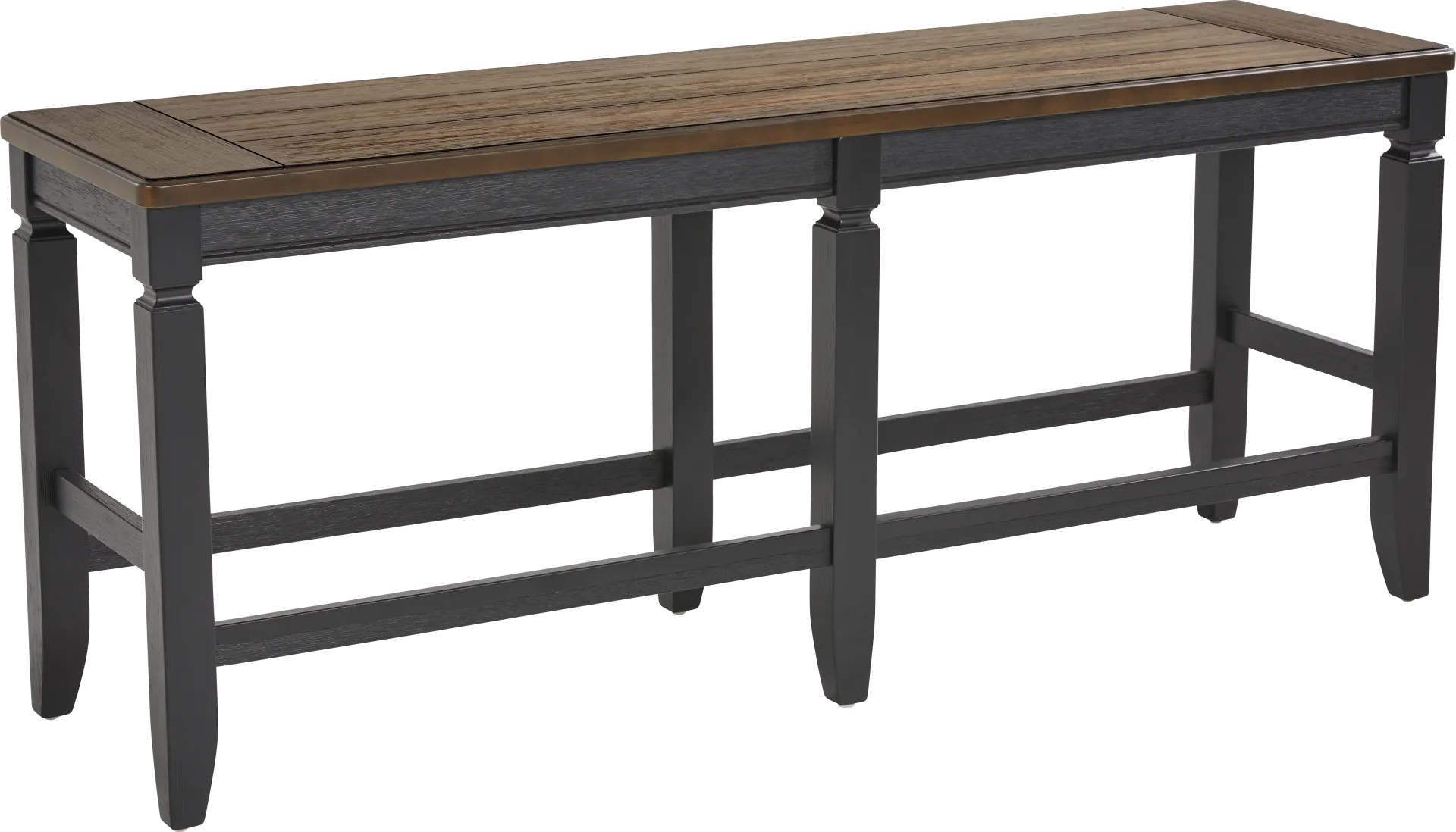 Country Lane Black Counter Height Bench - Image 1