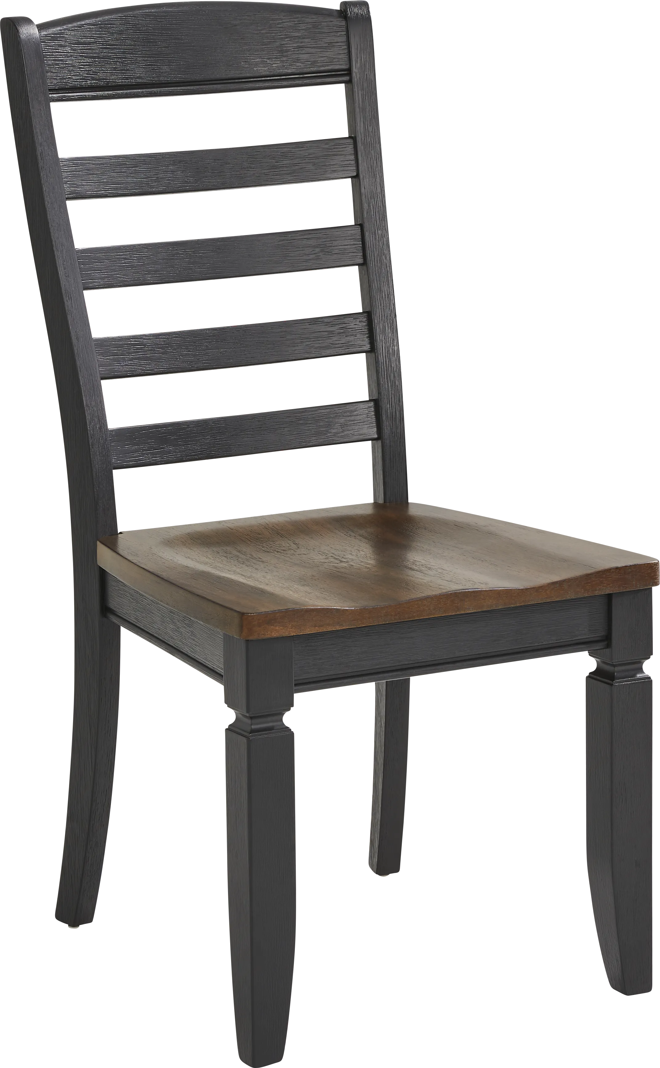 Country Lane Black 5 Pc Drop Leaf Dining Room with Ladder Back Side Chairs - Thumbnail - Image 6