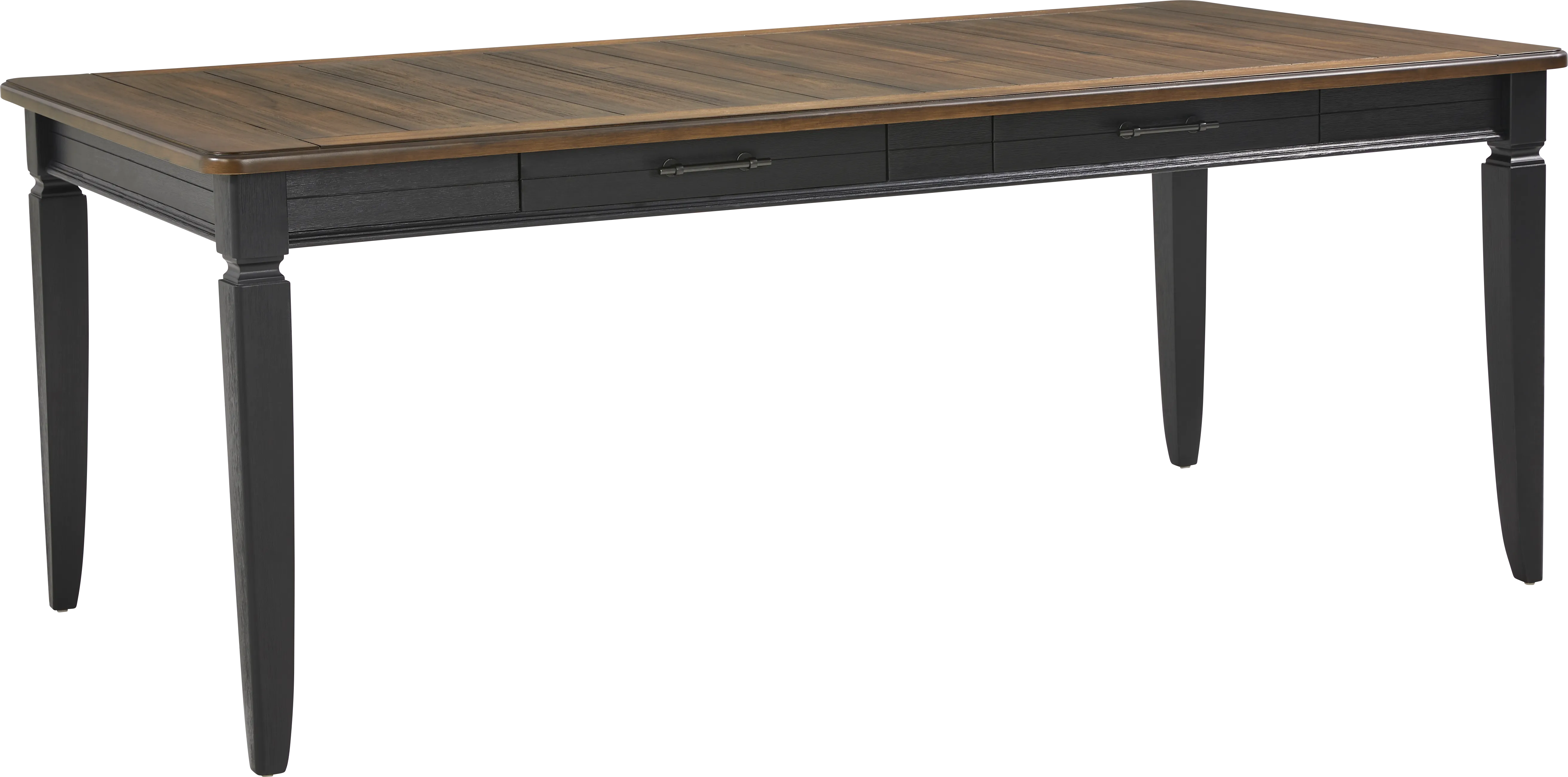 Country Lane Black 5 Pc Rectangle Dining Room with Ladder Back Chairs - Thumbnail - Image 2