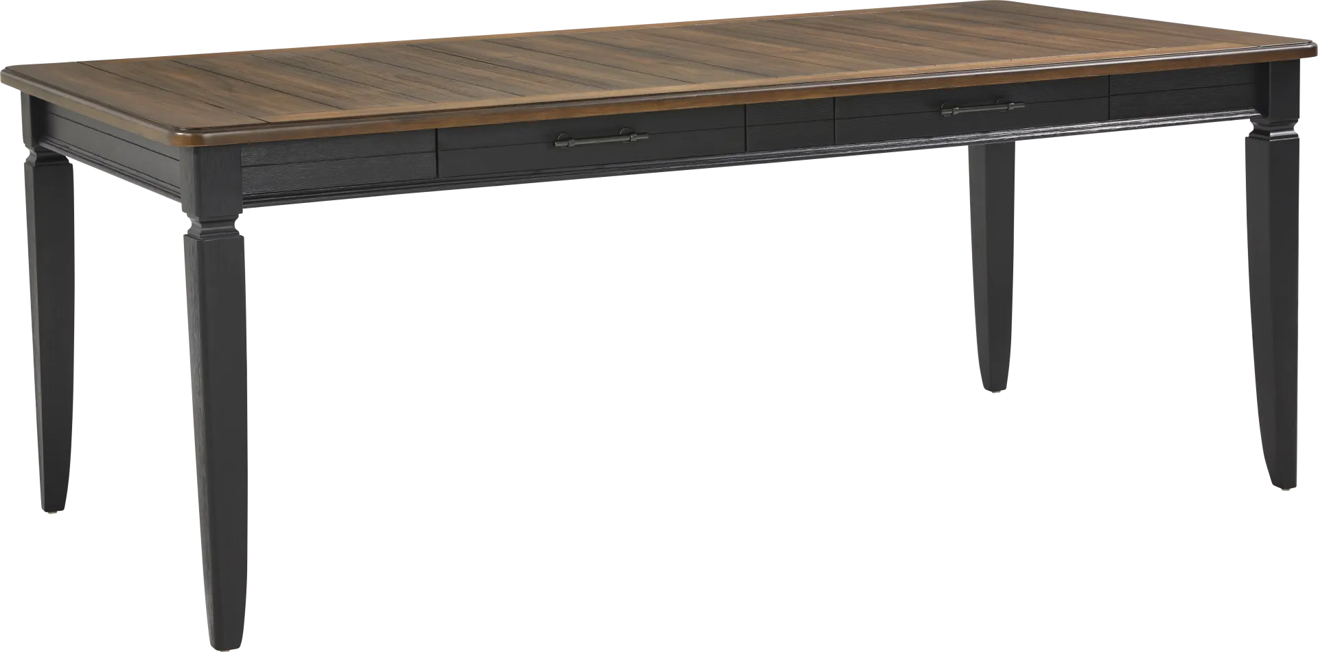 Country Lane Black 5 Pc Rectangle Dining Room with Ladder Back Chairs - Image 2