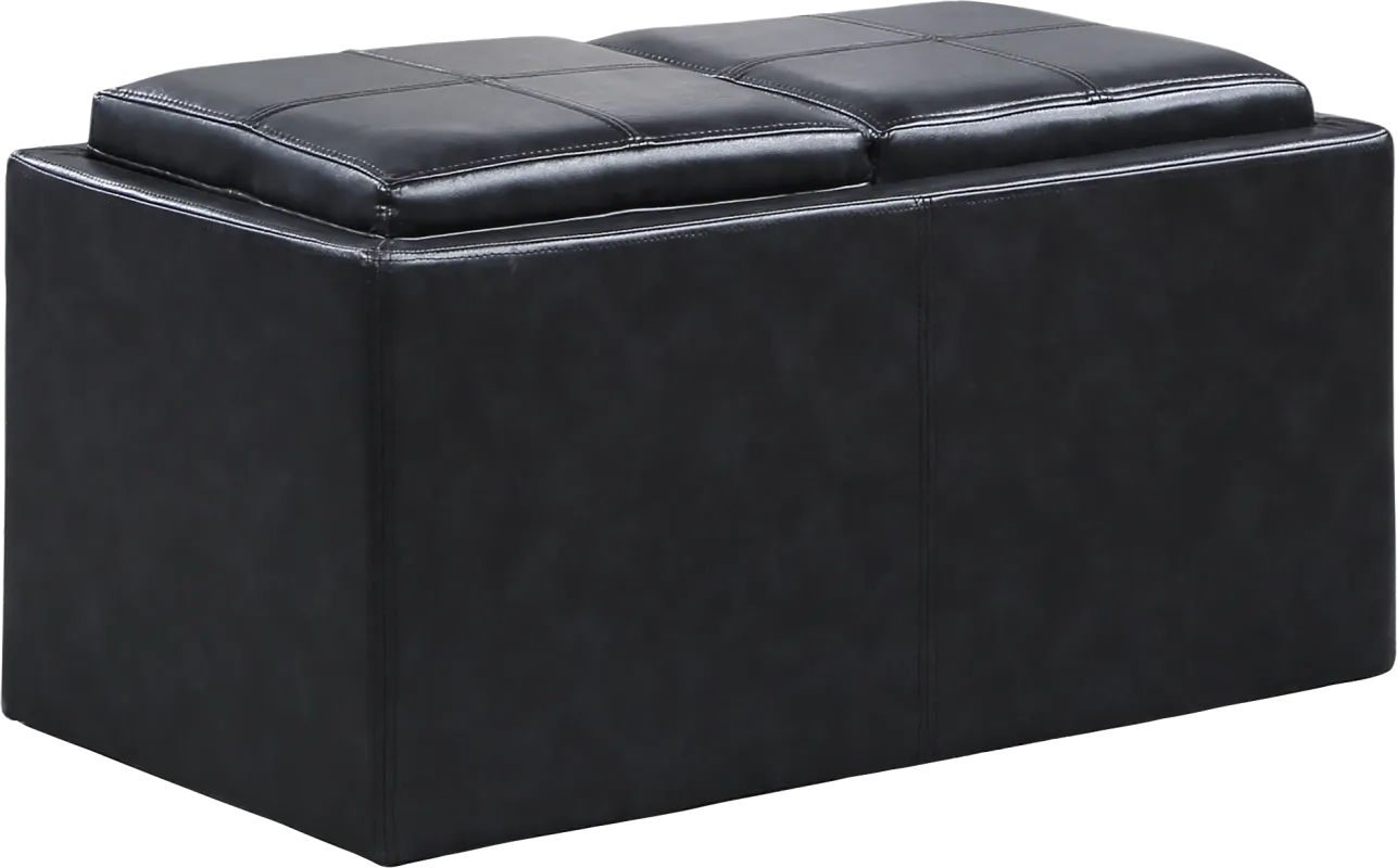 Guetlet Black Storage Ottoman