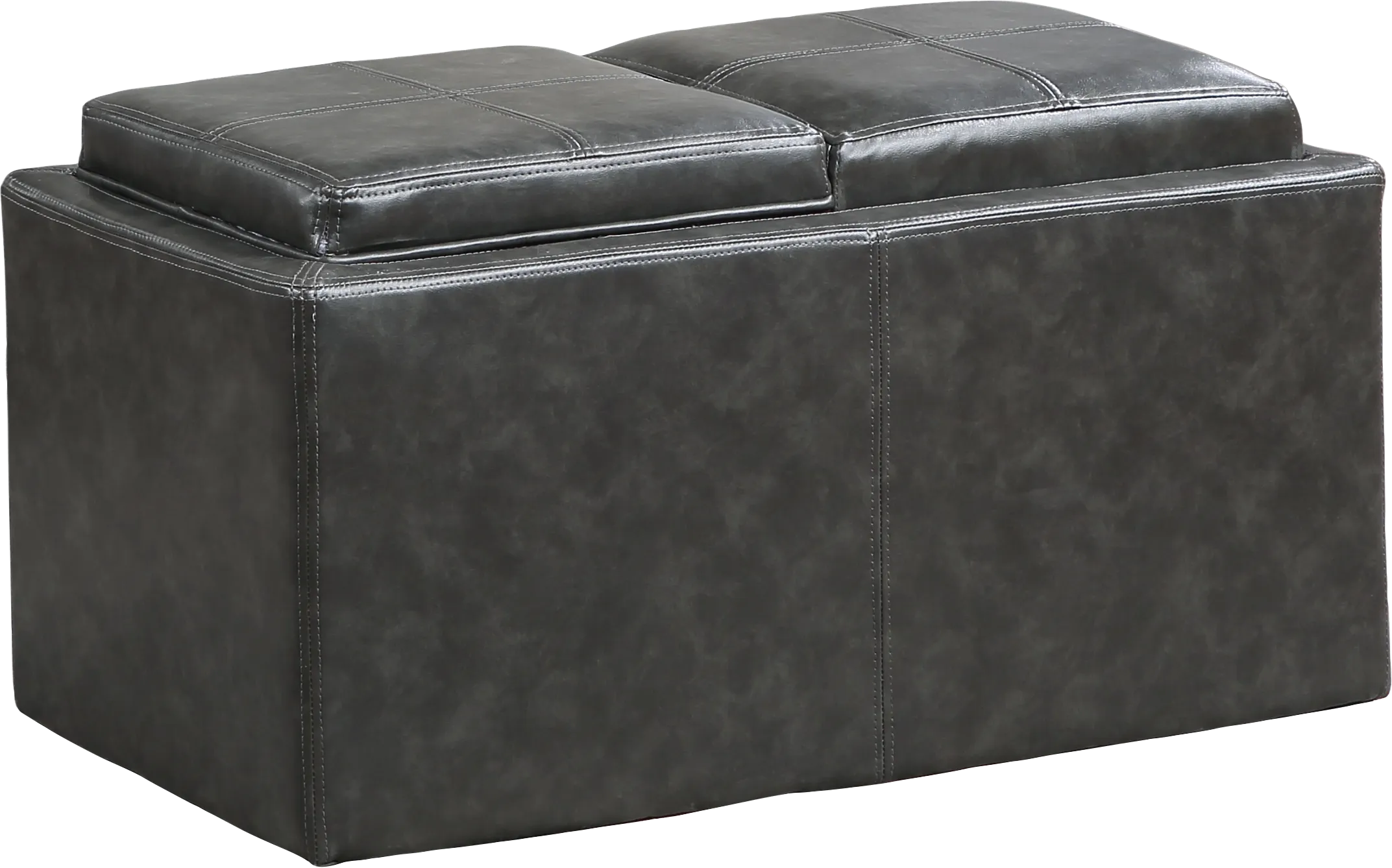 Guetlet Gray Storage Ottoman - Thumbnail - Image 1