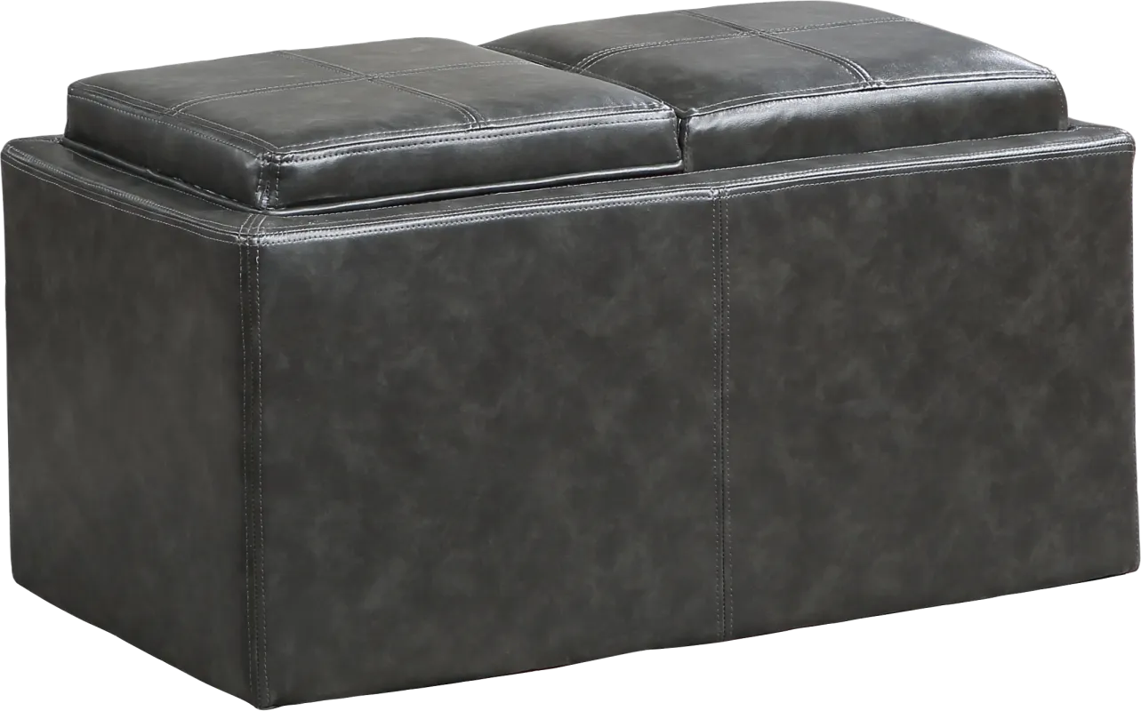 Guetlet Gray Storage Ottoman