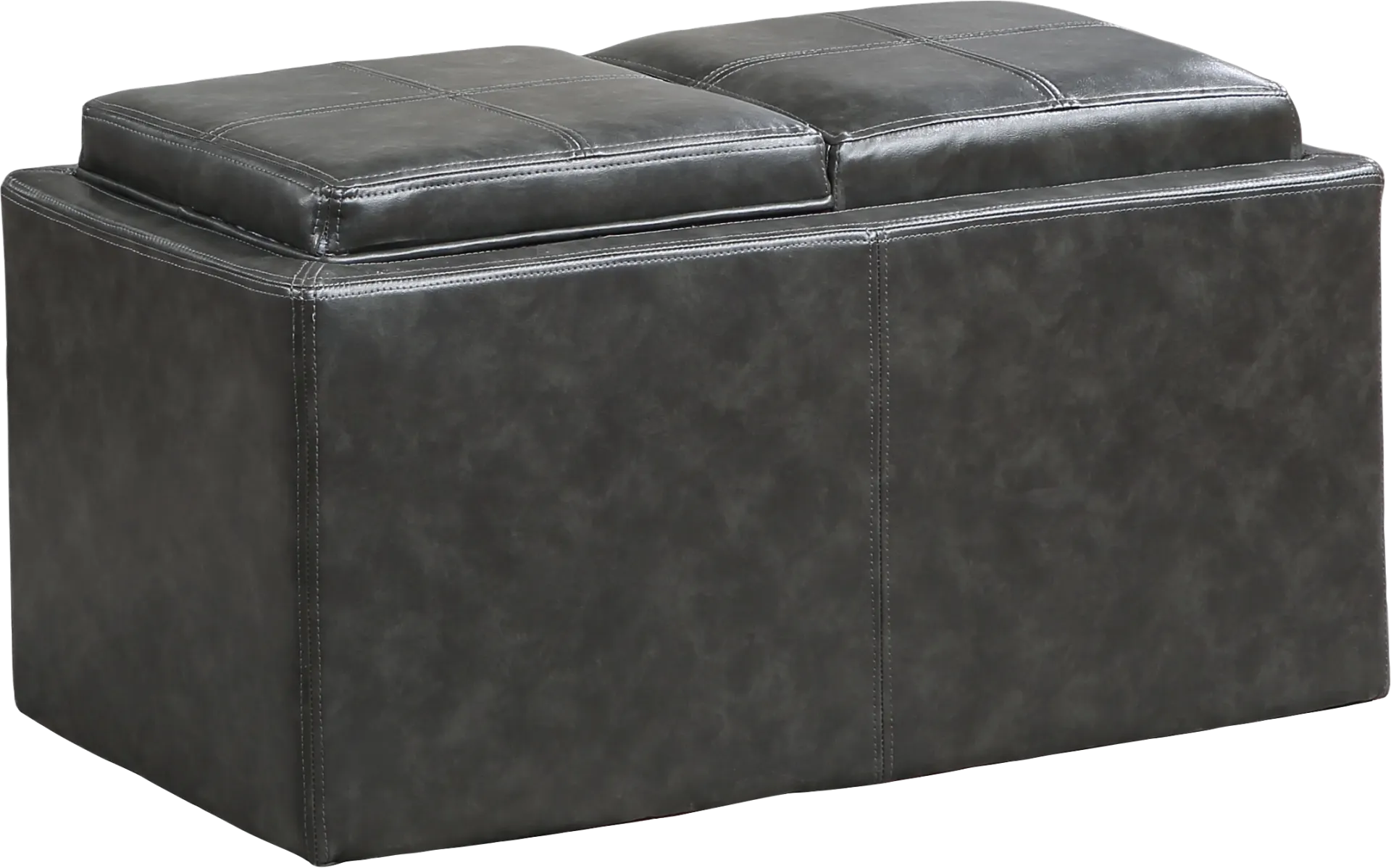 Guetlet Gray Storage Ottoman - Image 1