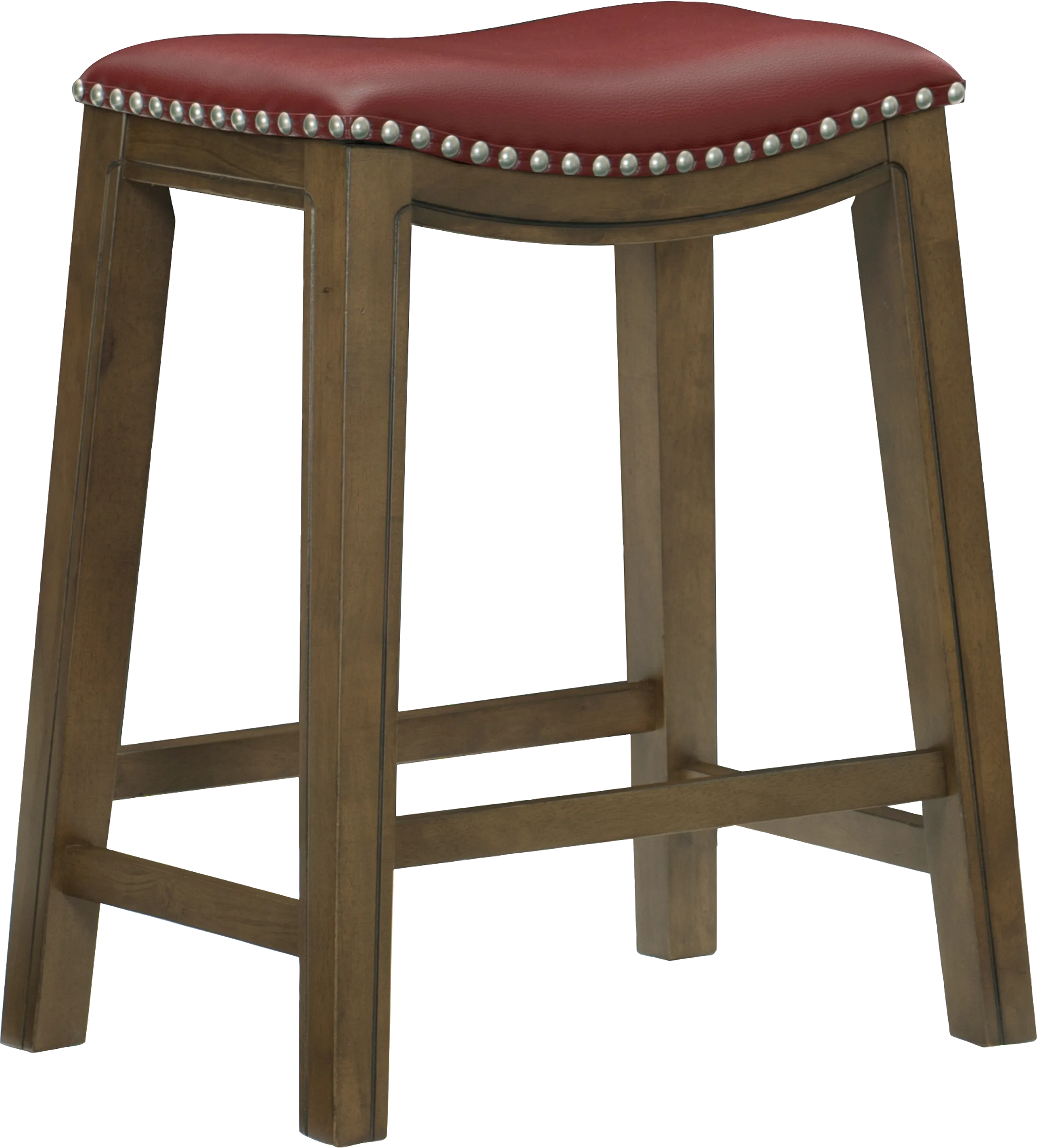 Etton Red Counter Height Stool - Thumbnail - Image 1