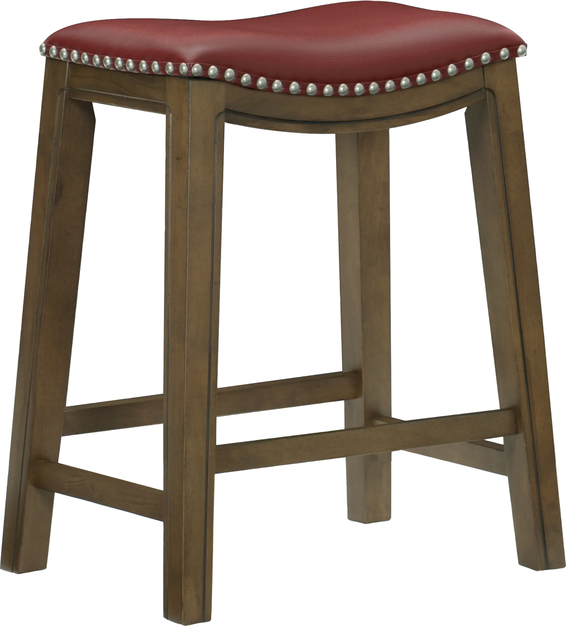 Etton Red Counter Height Stool