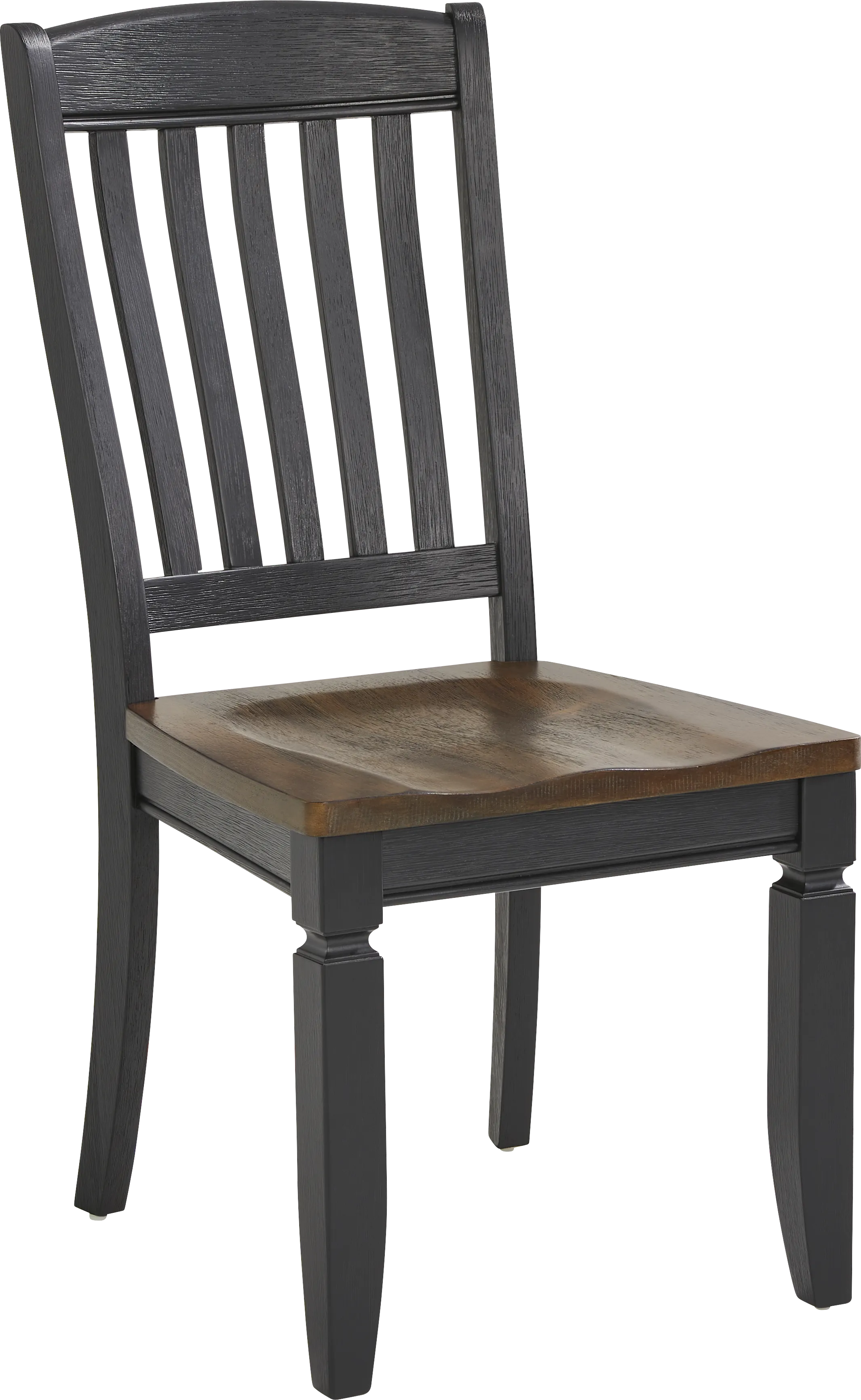 Country Lane Black 5 Pc Rectangle Dining Room with Slat Back Chairs - Thumbnail - Image 4