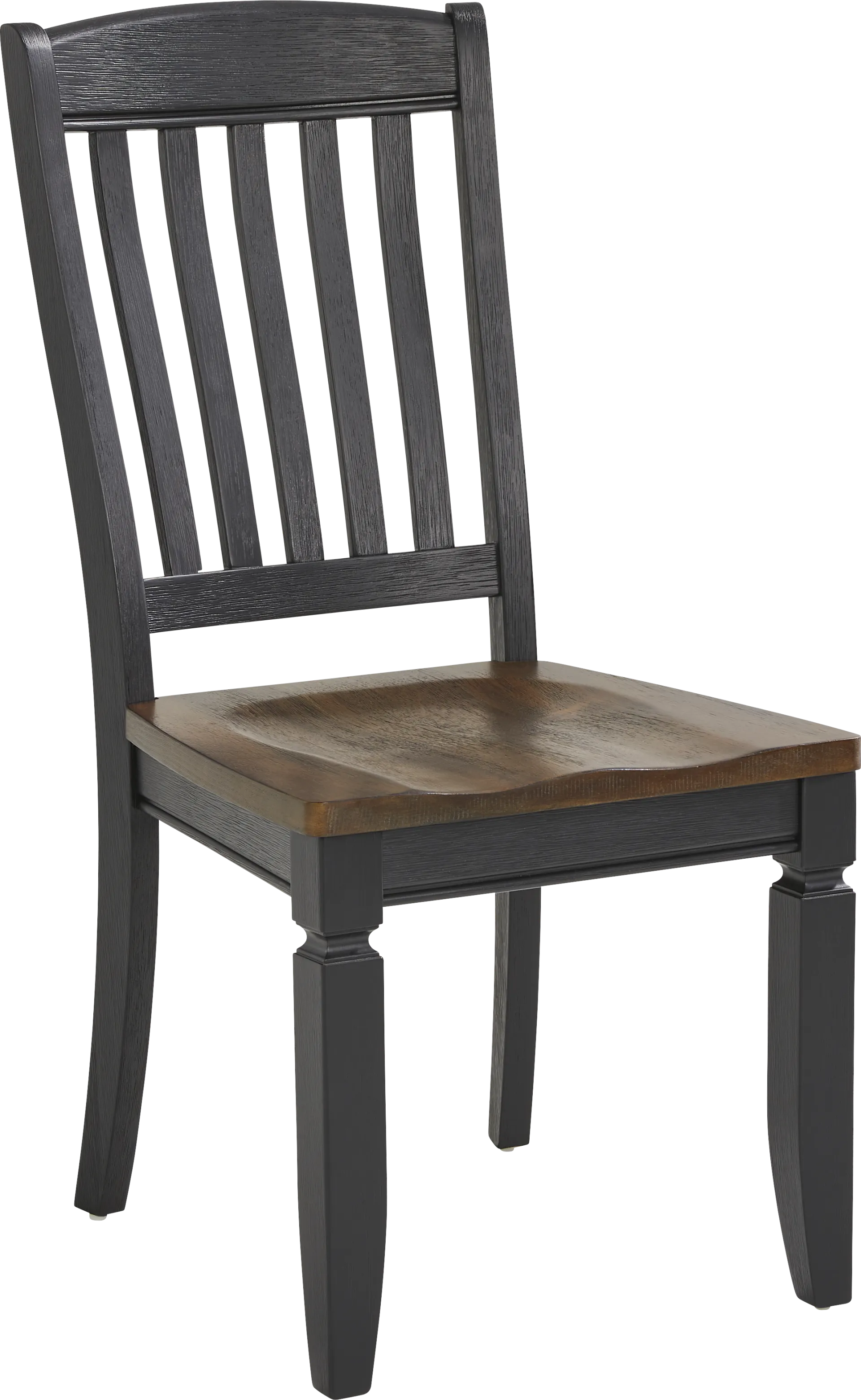 Country Lane Black 5 Pc Rectangle Dining Room with Slat Back Chairs - Image 4
