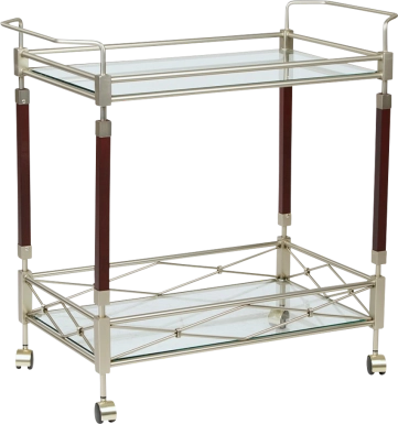 Brabec Silver Bar Cart