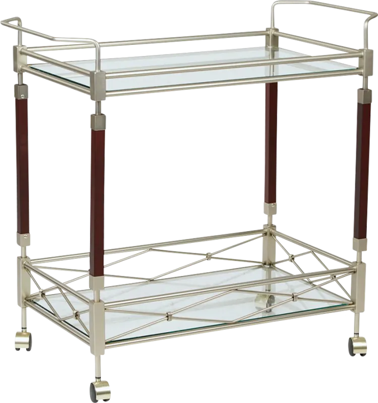Brabec Silver Bar Cart