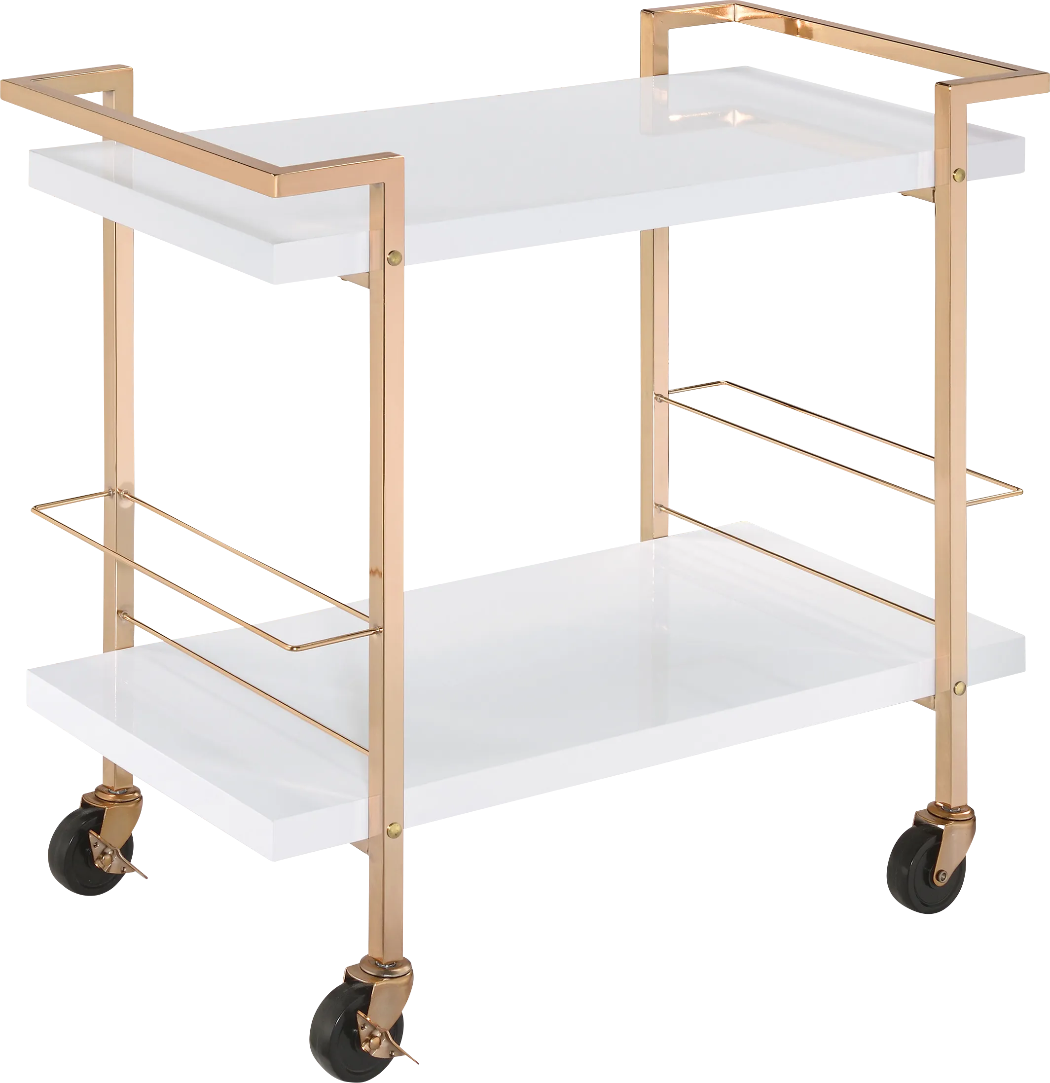 Baffeton White Bar Cart - Thumbnail - Image 1